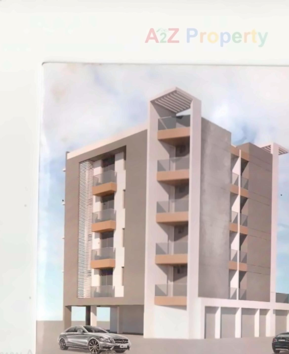 3D Elevation of real estate project Shivam Flats located at Mavdi, Rajkot, Gujarat