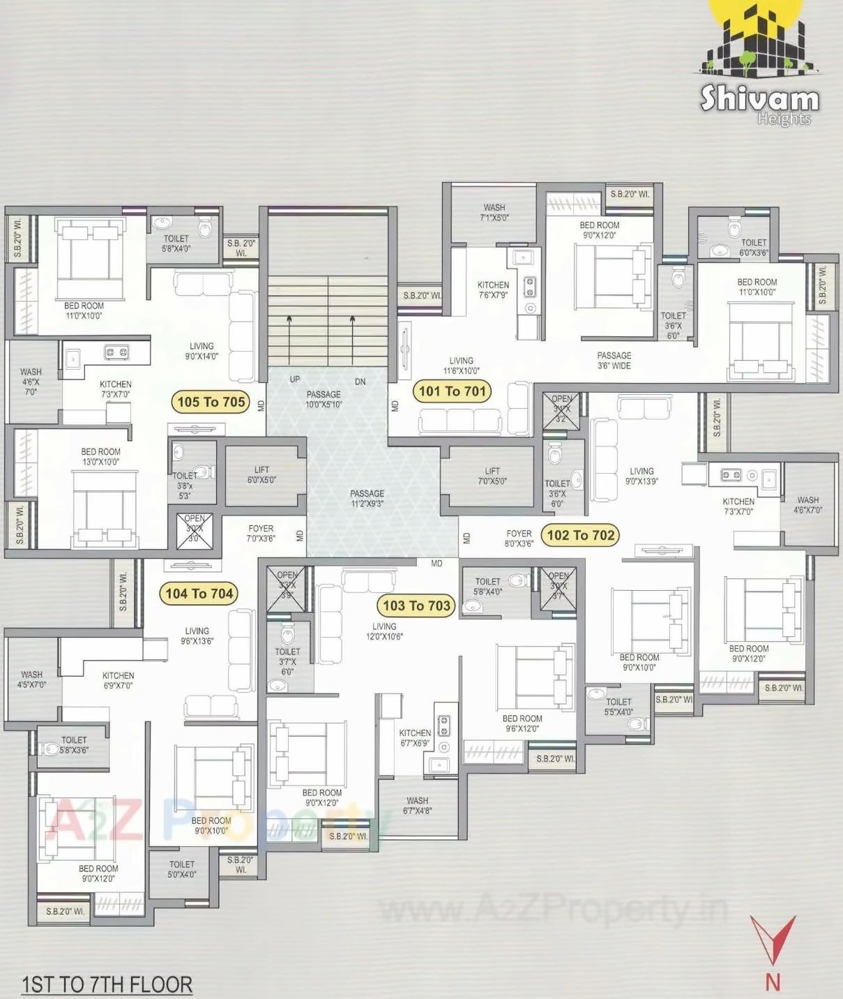 Layout of real estate project Shivam Heights located at Rajkot, Rajkot, Gujarat