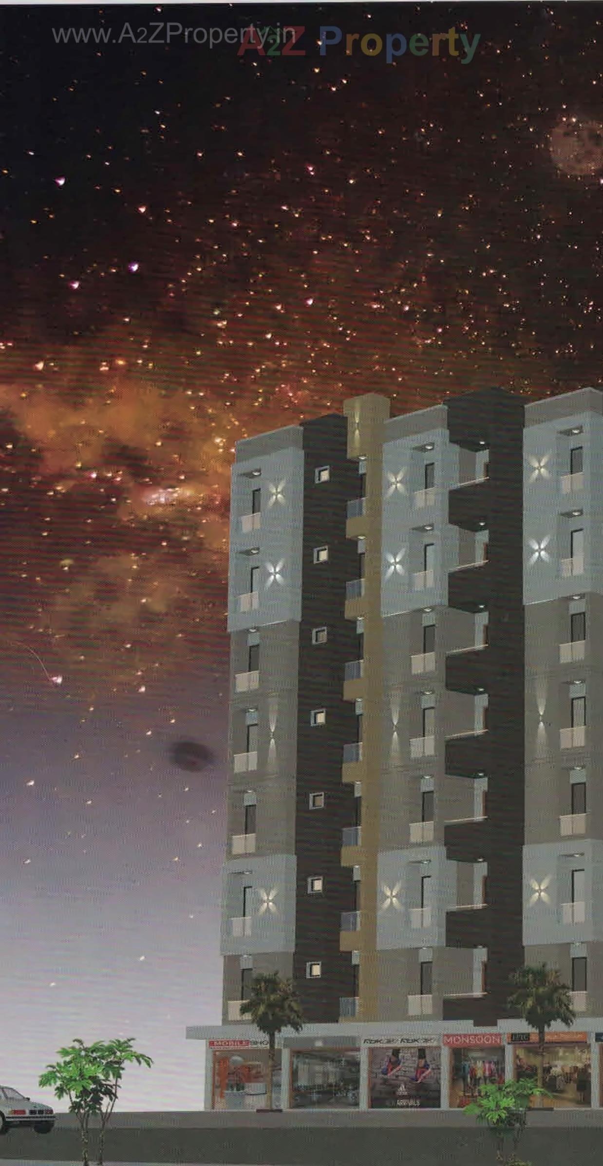 3D Elevation of real estate project Shivam Heights located at Rajkot, Rajkot, Gujarat