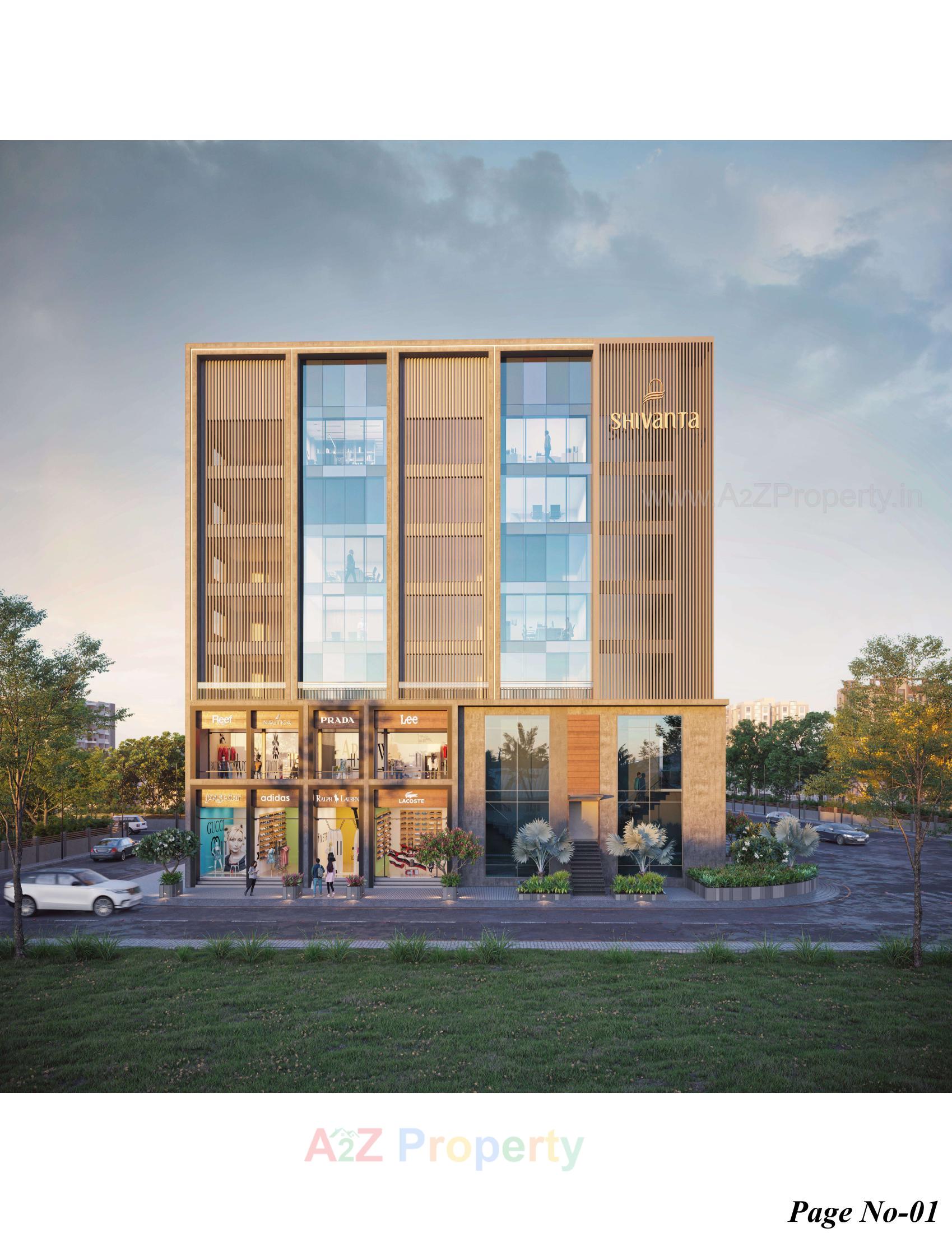 3D Elevation of real estate project Shivanta located at Motamava, Rajkot, Gujarat