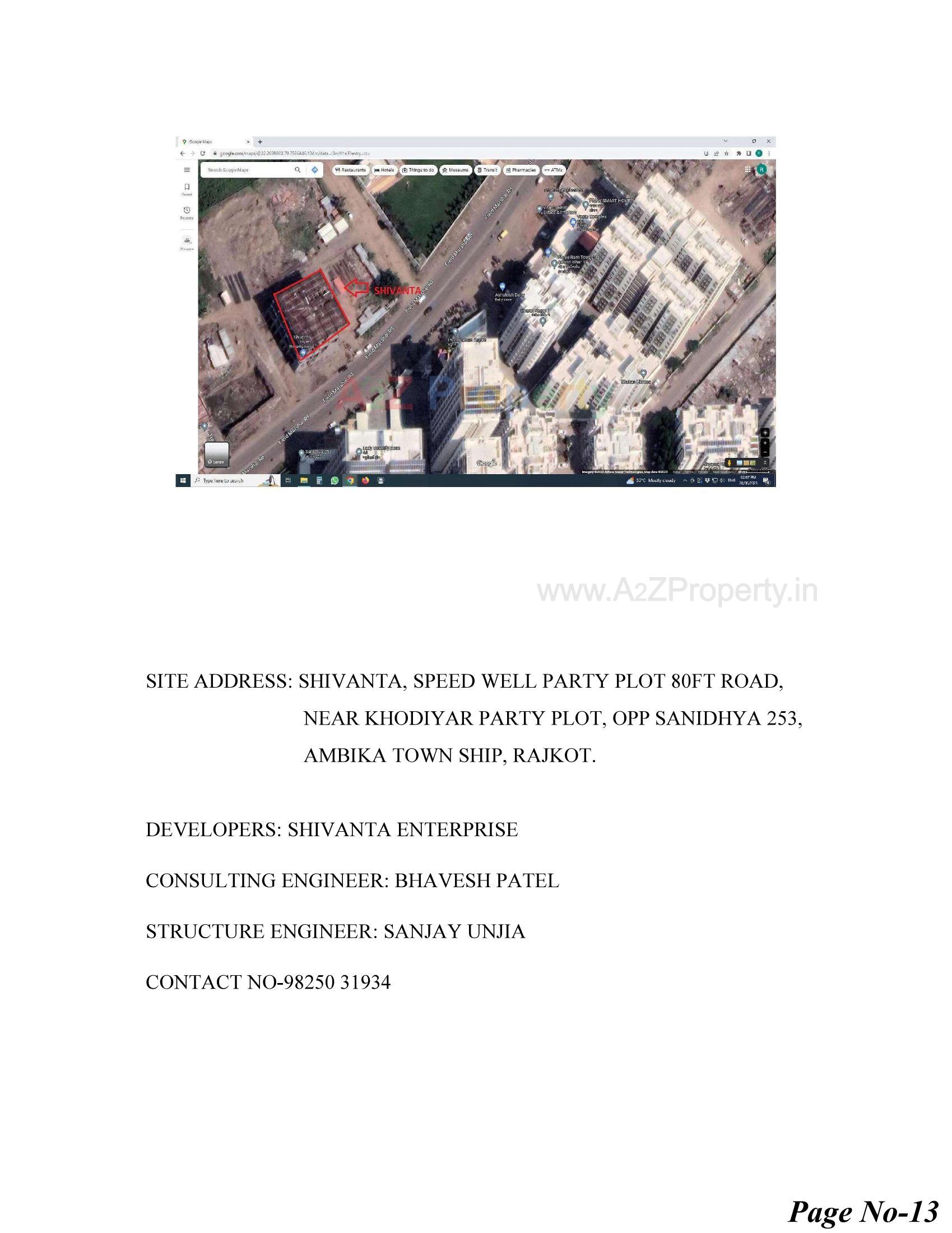  of real estate project Shivanta located at Motamava, Rajkot, Gujarat