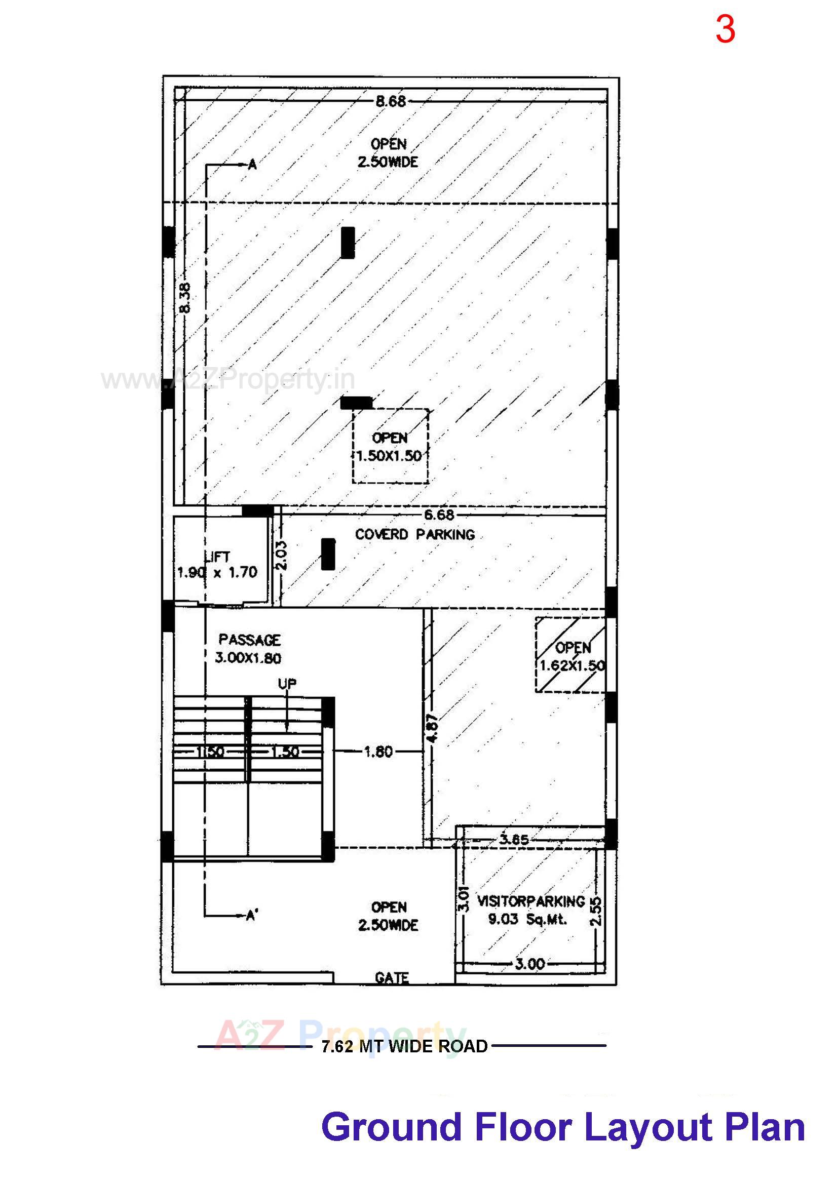 Layout of real estate project Shivradha Avenue located at Mavdi, Rajkot, Gujarat