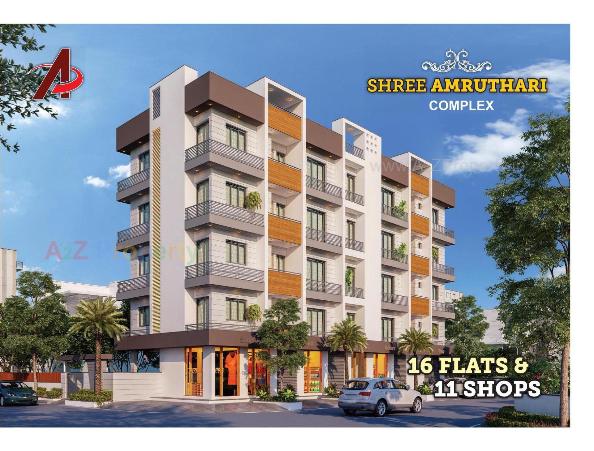 3D Elevation of real estate project Shree Amrut Hari Complex located at Rajkot, Rajkot, Gujarat