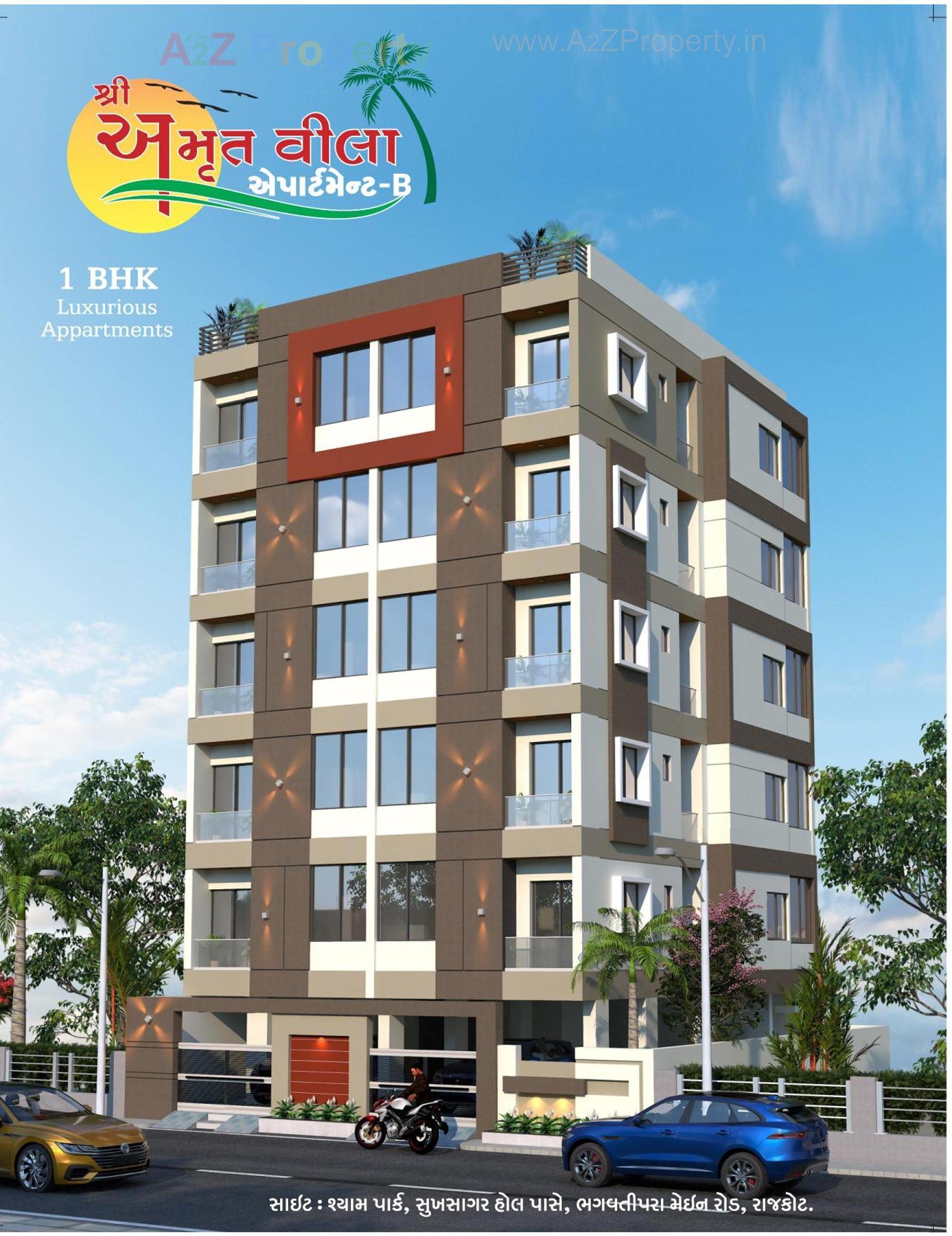 3D Elevation of real estate project Shree Amrut Villa Apartment located at Rajkot, Rajkot, Gujarat