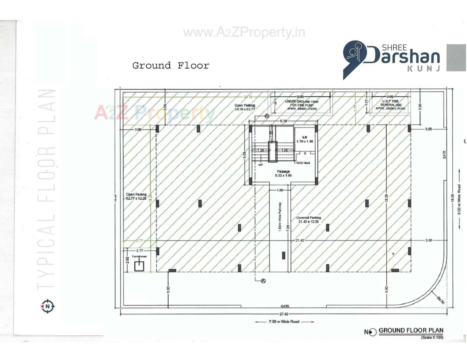 Layout of real estate project Shree Darshan Kunj located at Mavdi, Rajkot, Gujarat