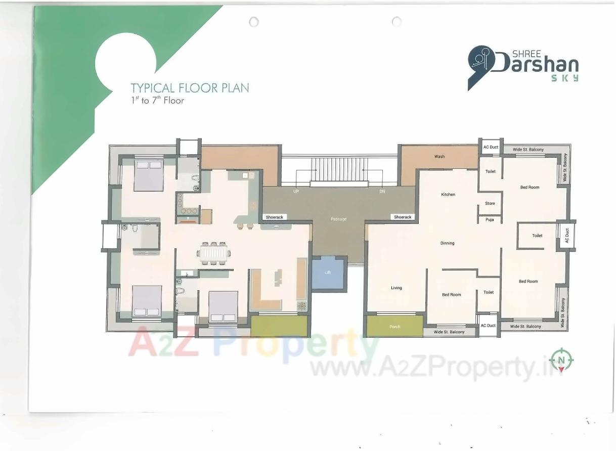 Layout of real estate project Shree Darshan Sky located at Mavdi, Rajkot, Gujarat