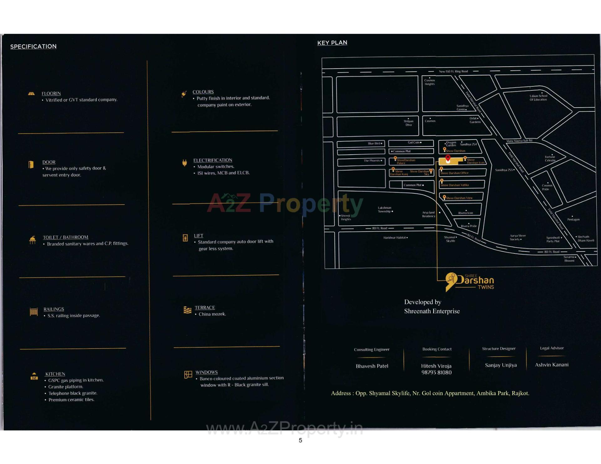  of real estate project Shree Darshan Twins located at Mavdi, Rajkot, Gujarat