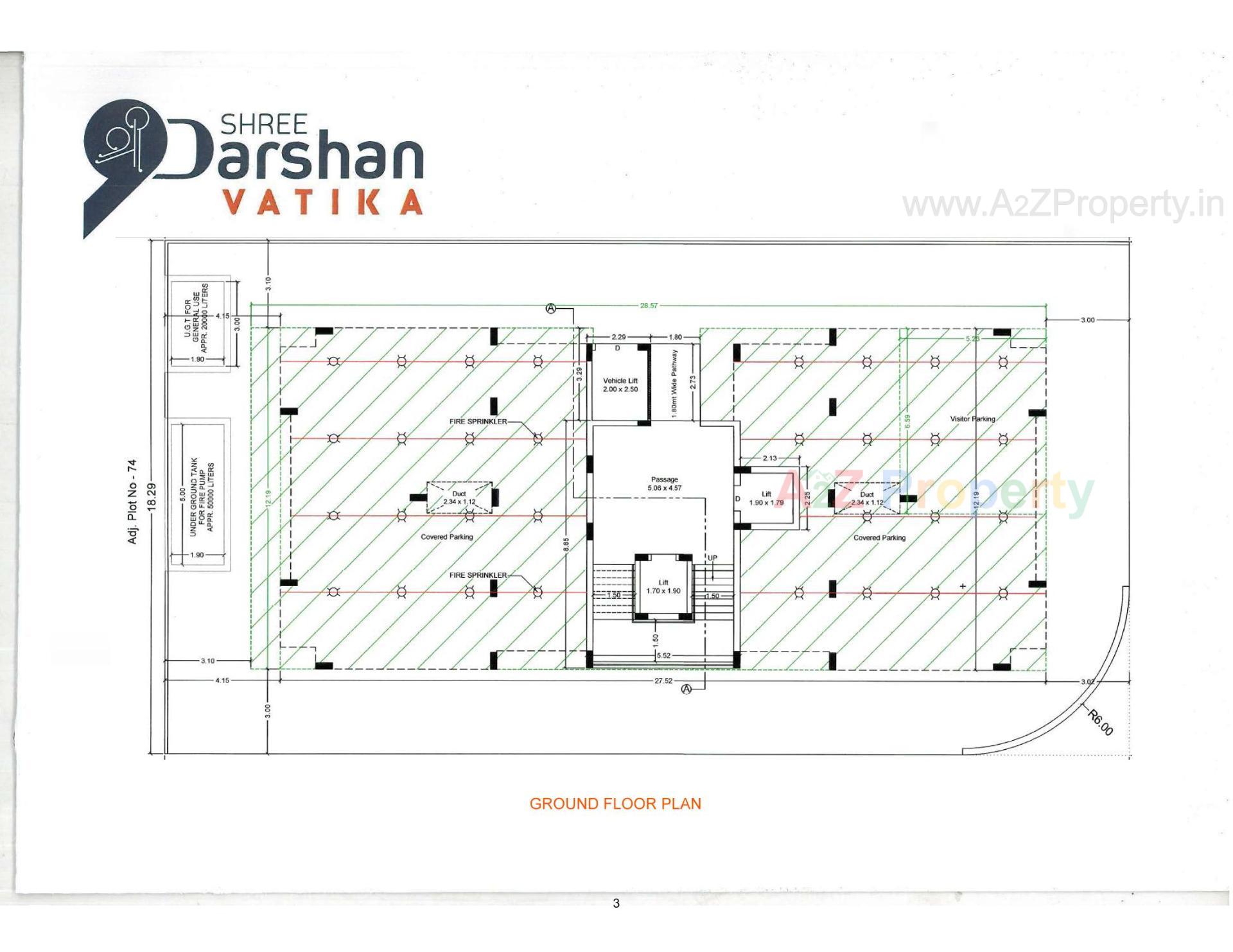 Layout of real estate project Shree Darshan Vatika located at Mavdi, Rajkot, Gujarat
