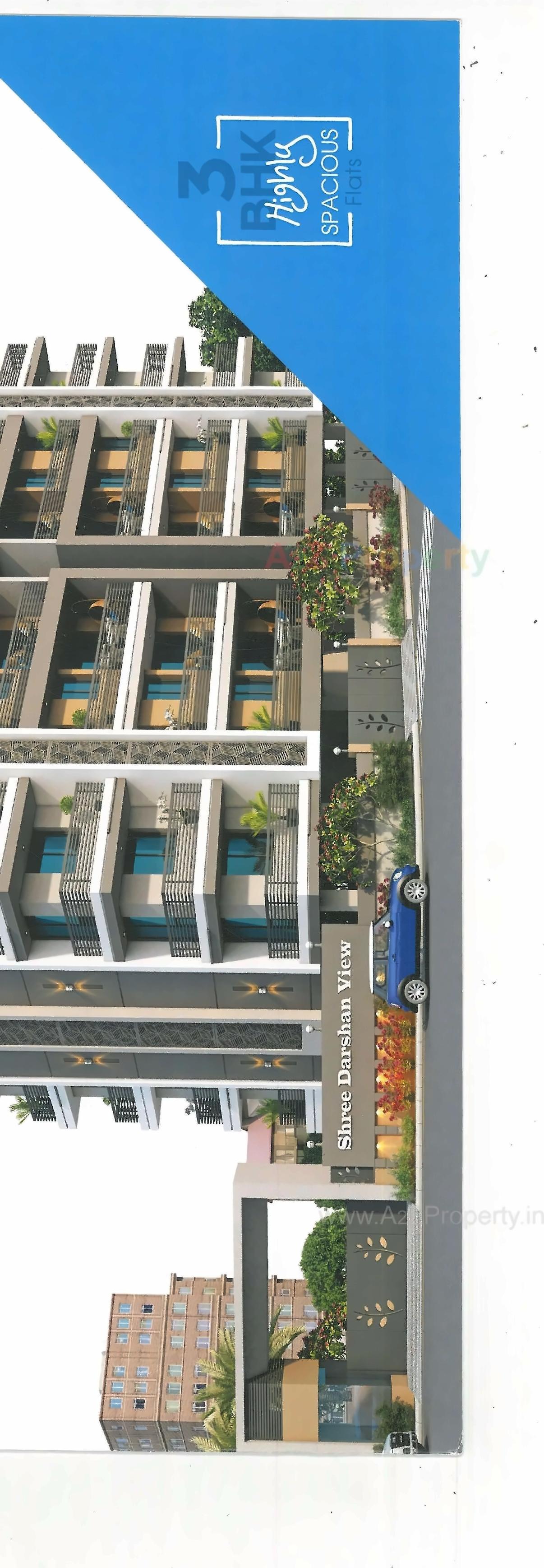 3D Elevation of real estate project Shree Darshan View located at Mavdi, Rajkot, Gujarat