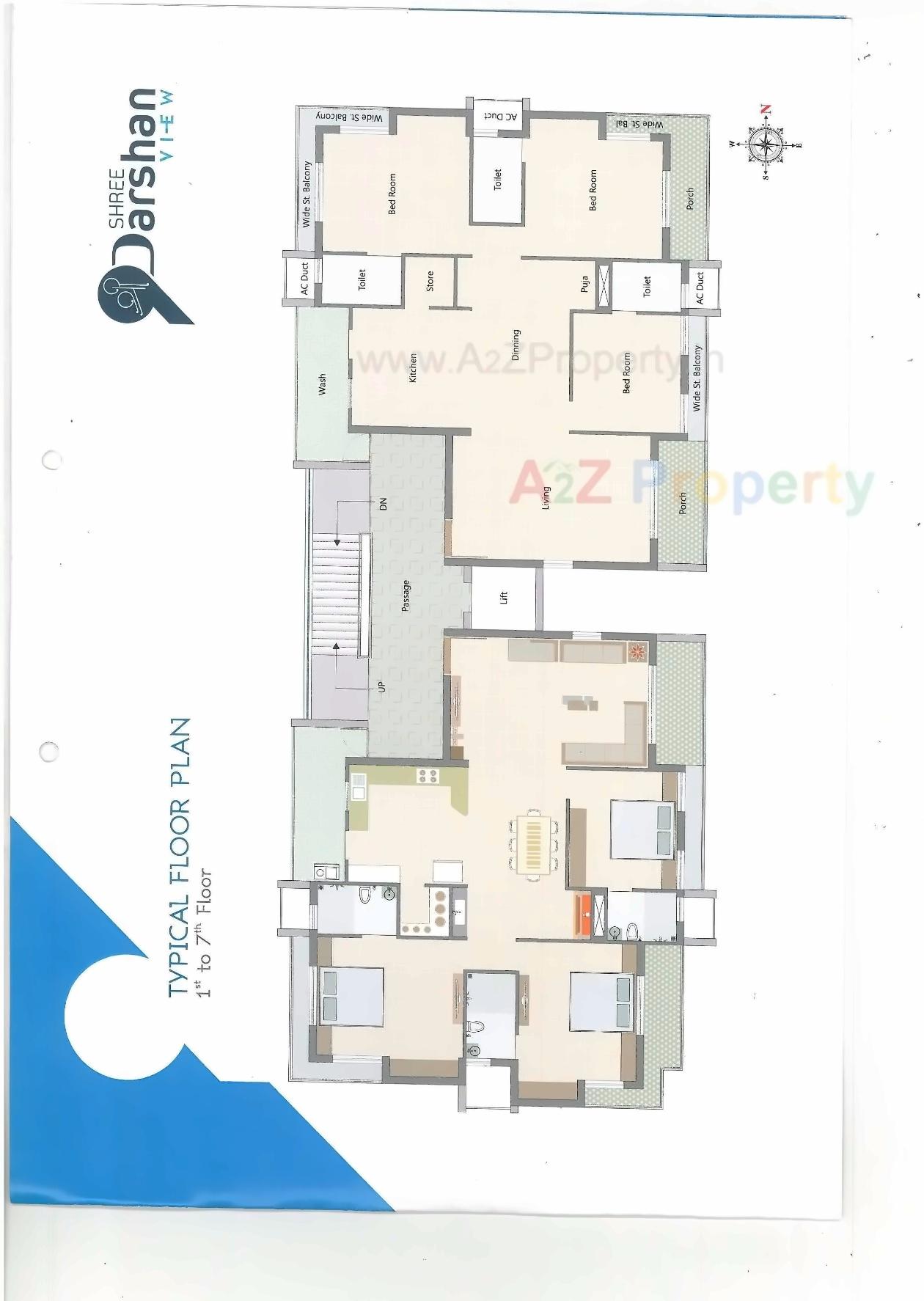 Layout of real estate project Shree Darshan View located at Mavdi, Rajkot, Gujarat