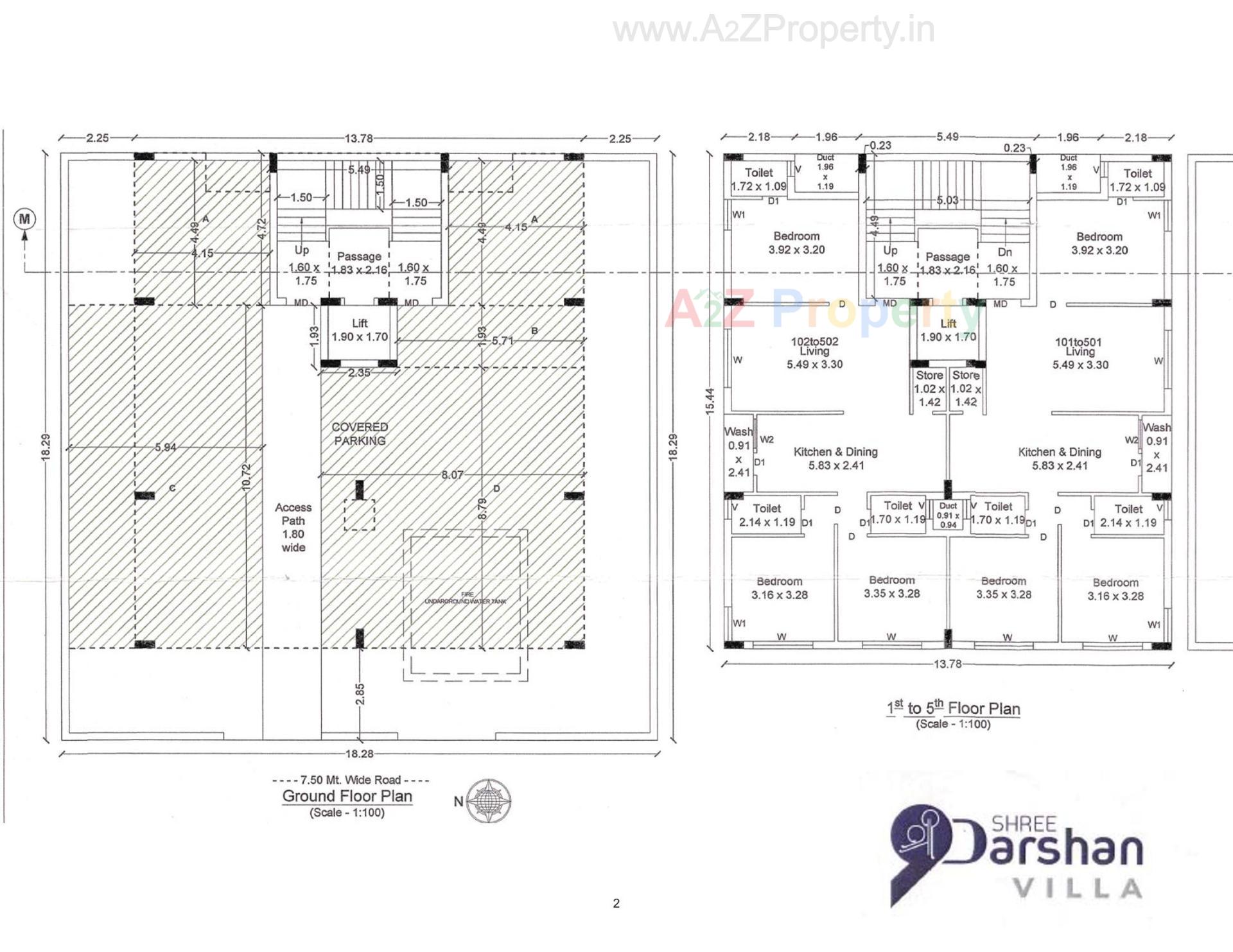 Layout of real estate project Shree Darshan Villa located at Mavdi, Rajkot, Gujarat