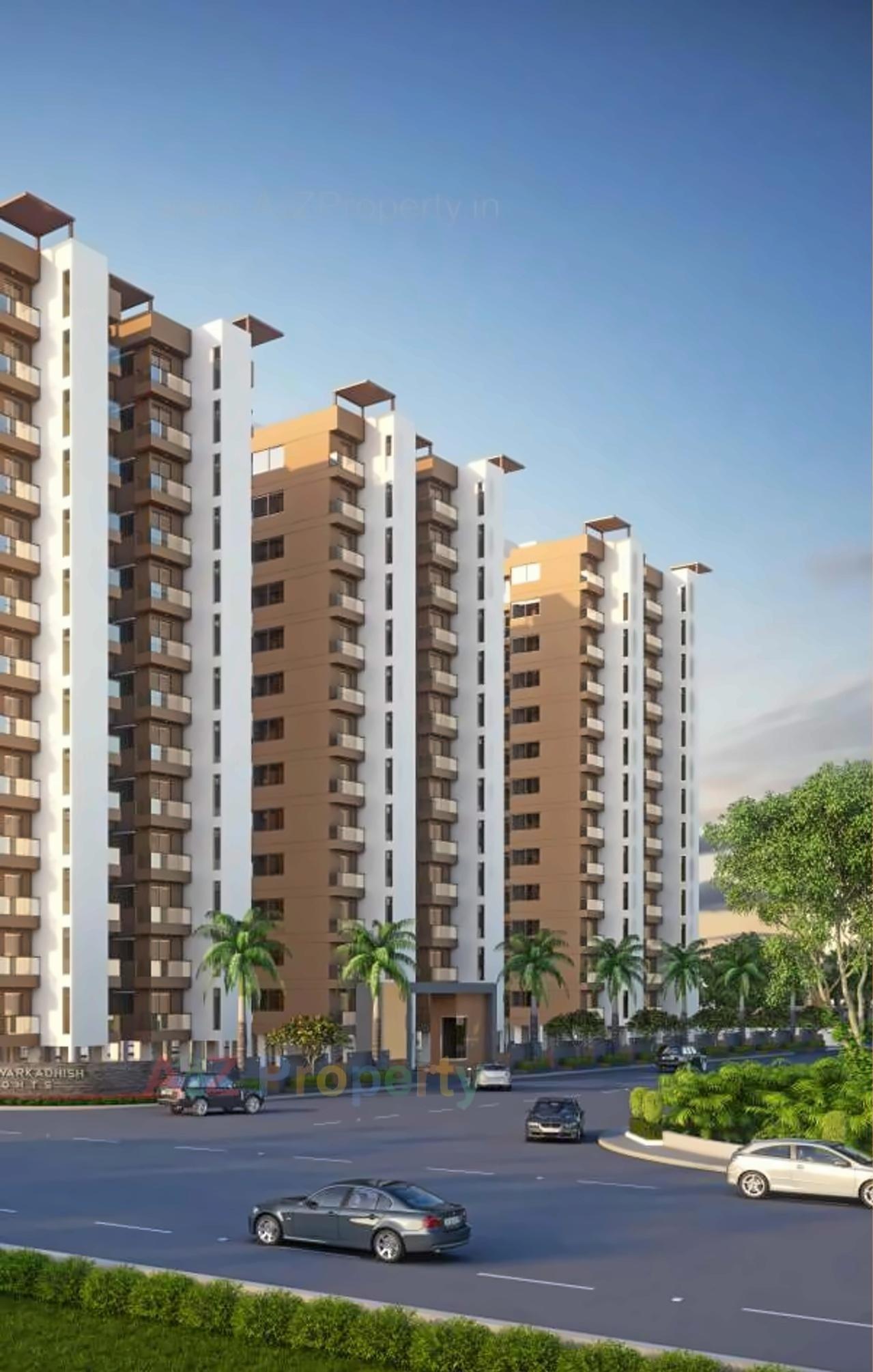 3D Elevation of real estate project Shree Dwarkadhish Heights located at Rajkot, Rajkot, Gujarat