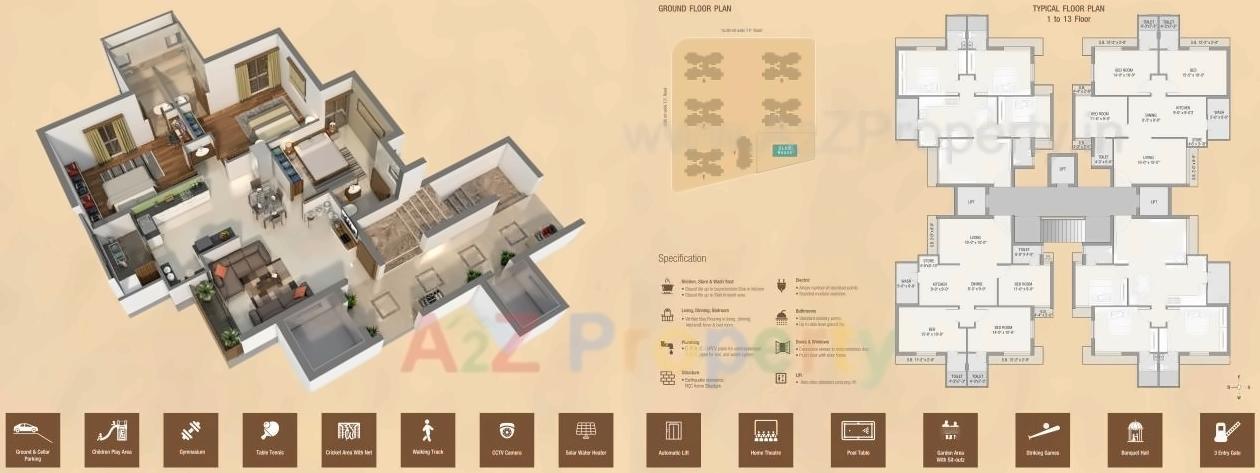 Layout of real estate project Shree Dwarkadhish Heights located at Rajkot, Rajkot, Gujarat