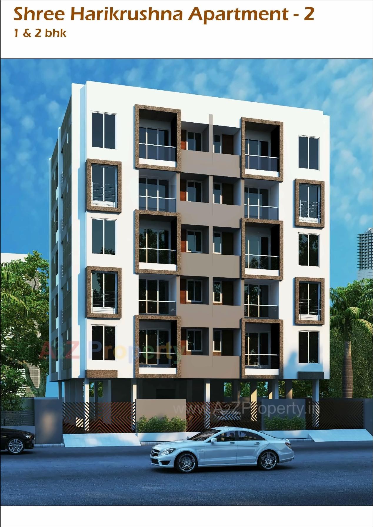 3D Elevation of real estate project Shree Harikrushna Apartment located at Madhapar, Rajkot, Gujarat