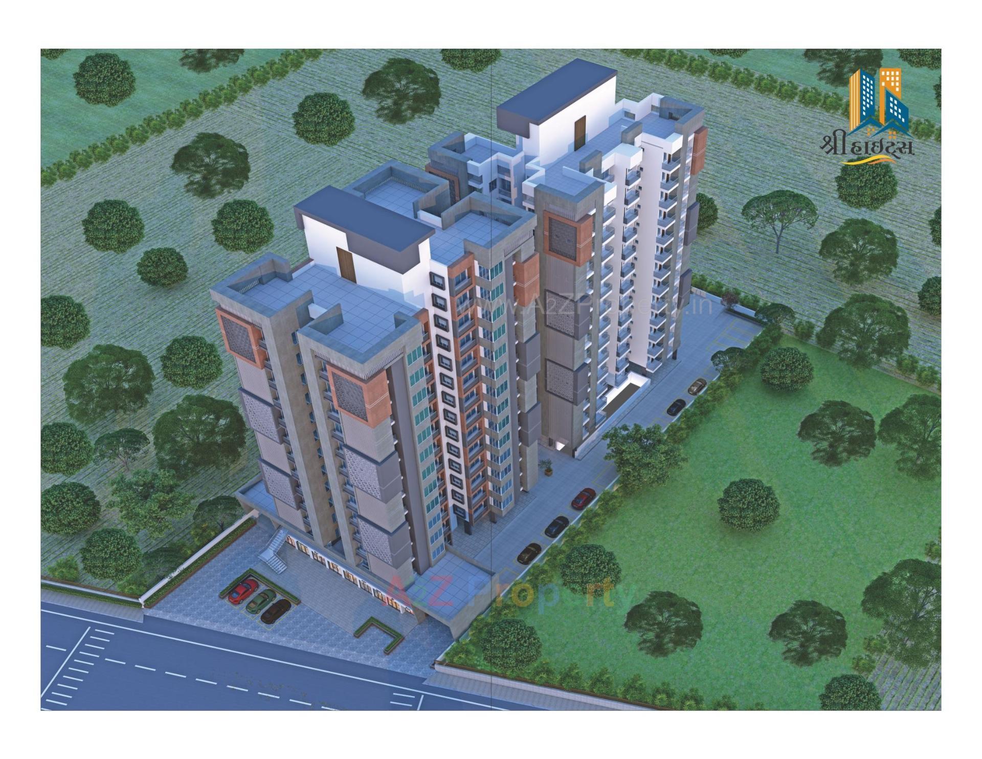 3D Elevation of real estate project Shree Heights located at Rajkot, Rajkot, Gujarat