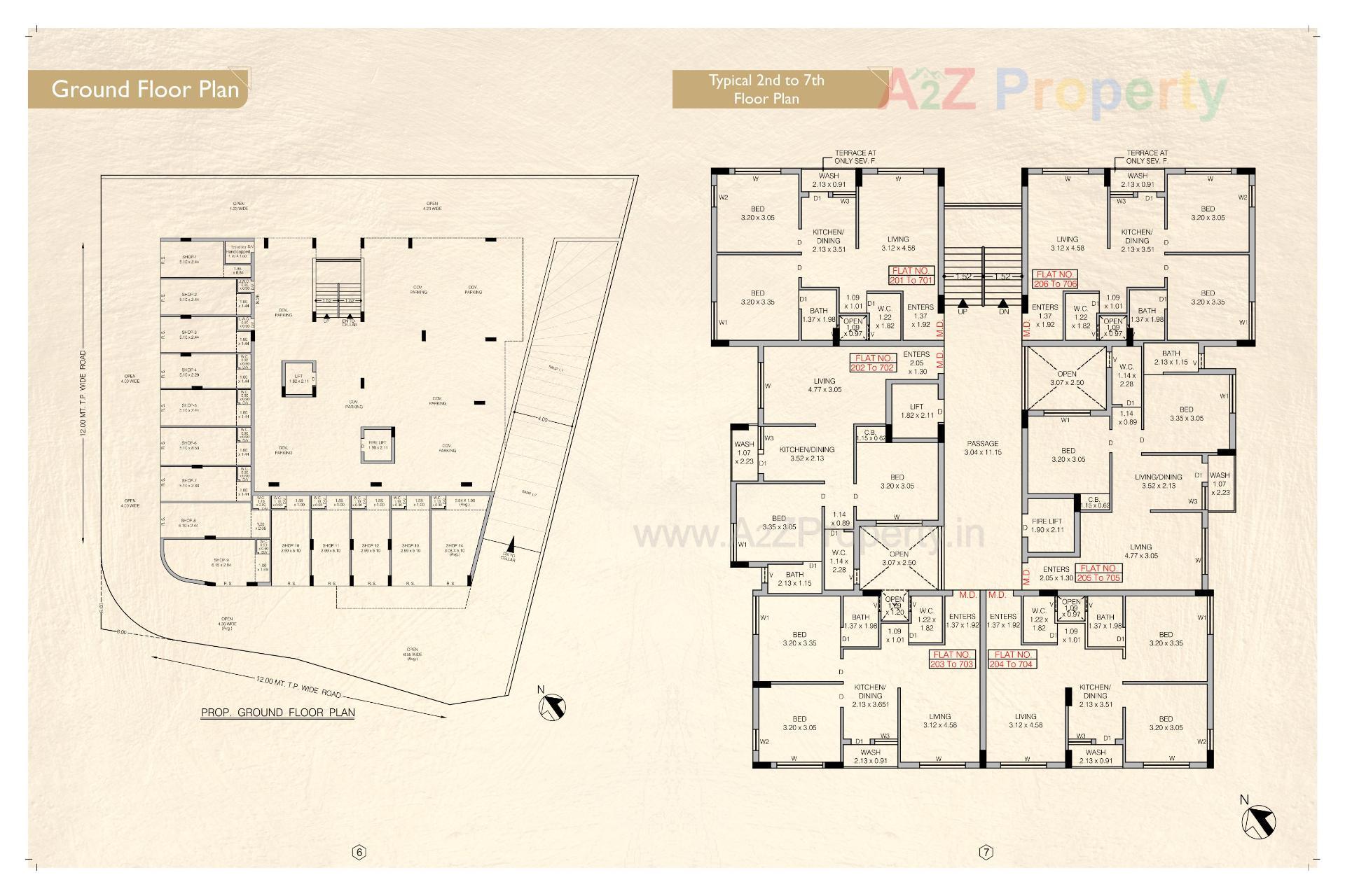 Layout of real estate project Shree Heights located at Kothariya, Rajkot, Gujarat