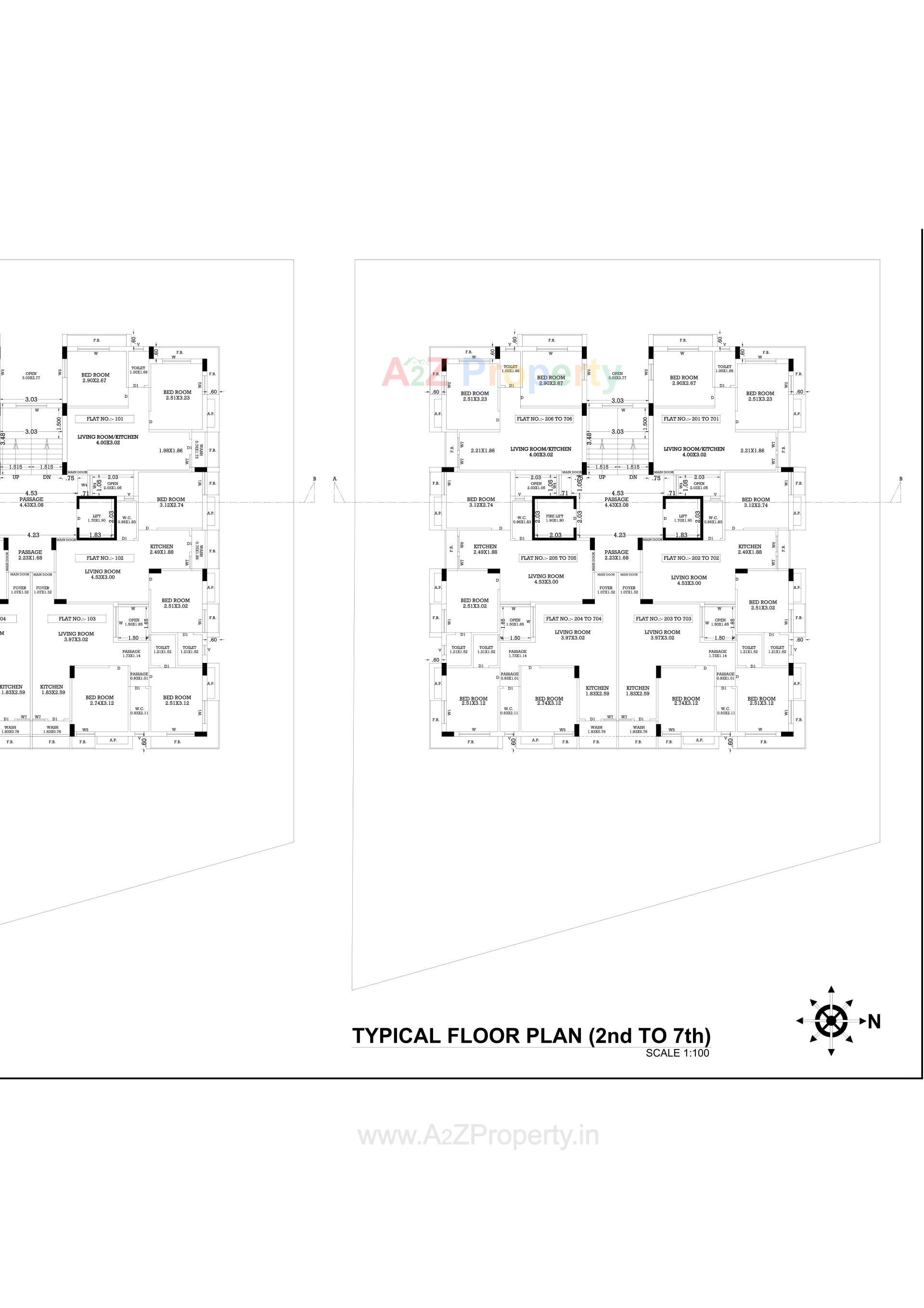 Layout of real estate project Shree Laxmiji Apartment located at Anandpur, Rajkot, Gujarat