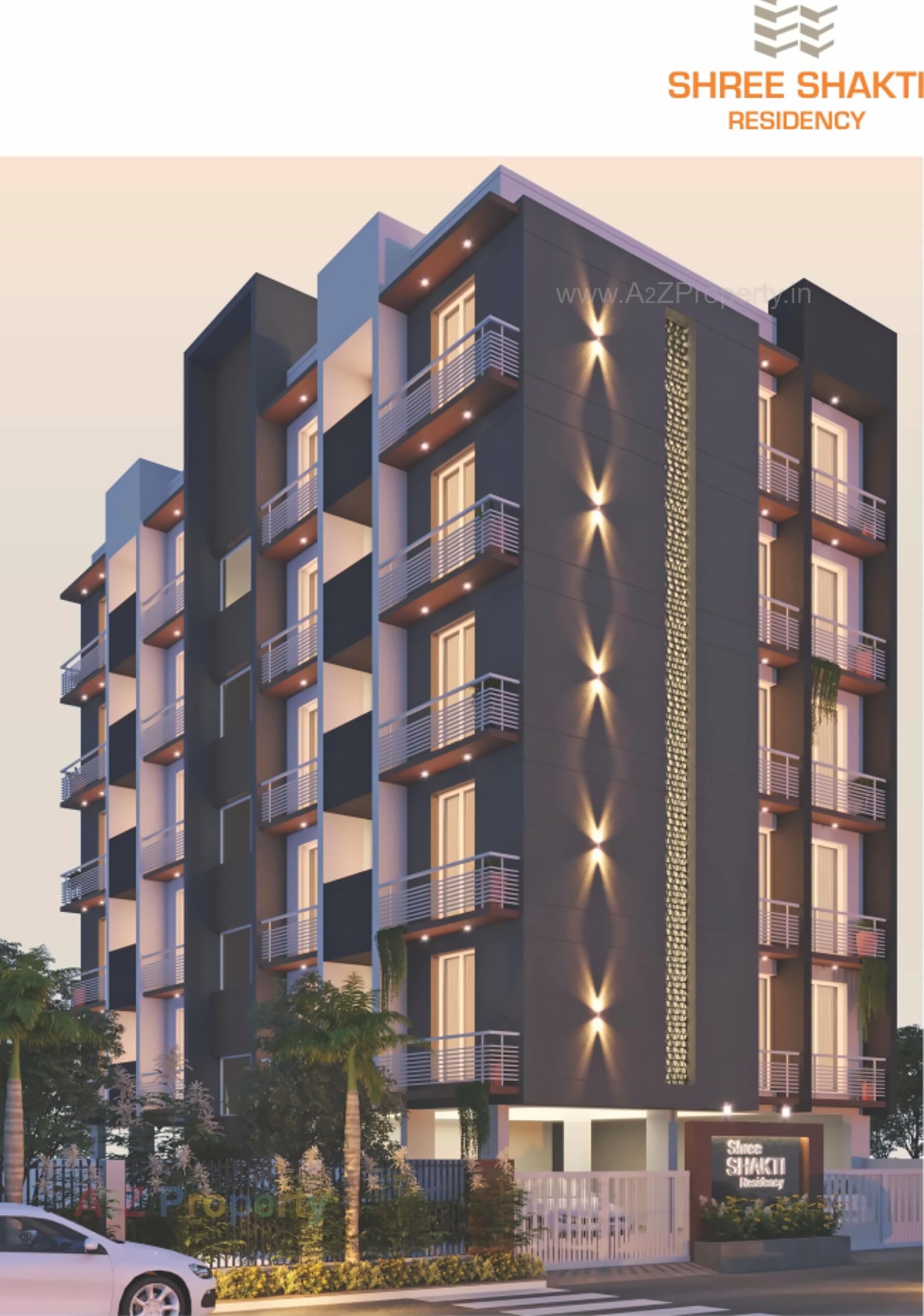 3D Elevation of real estate project Shree Shakti Residency located at Ghanteshwar, Rajkot, Gujarat