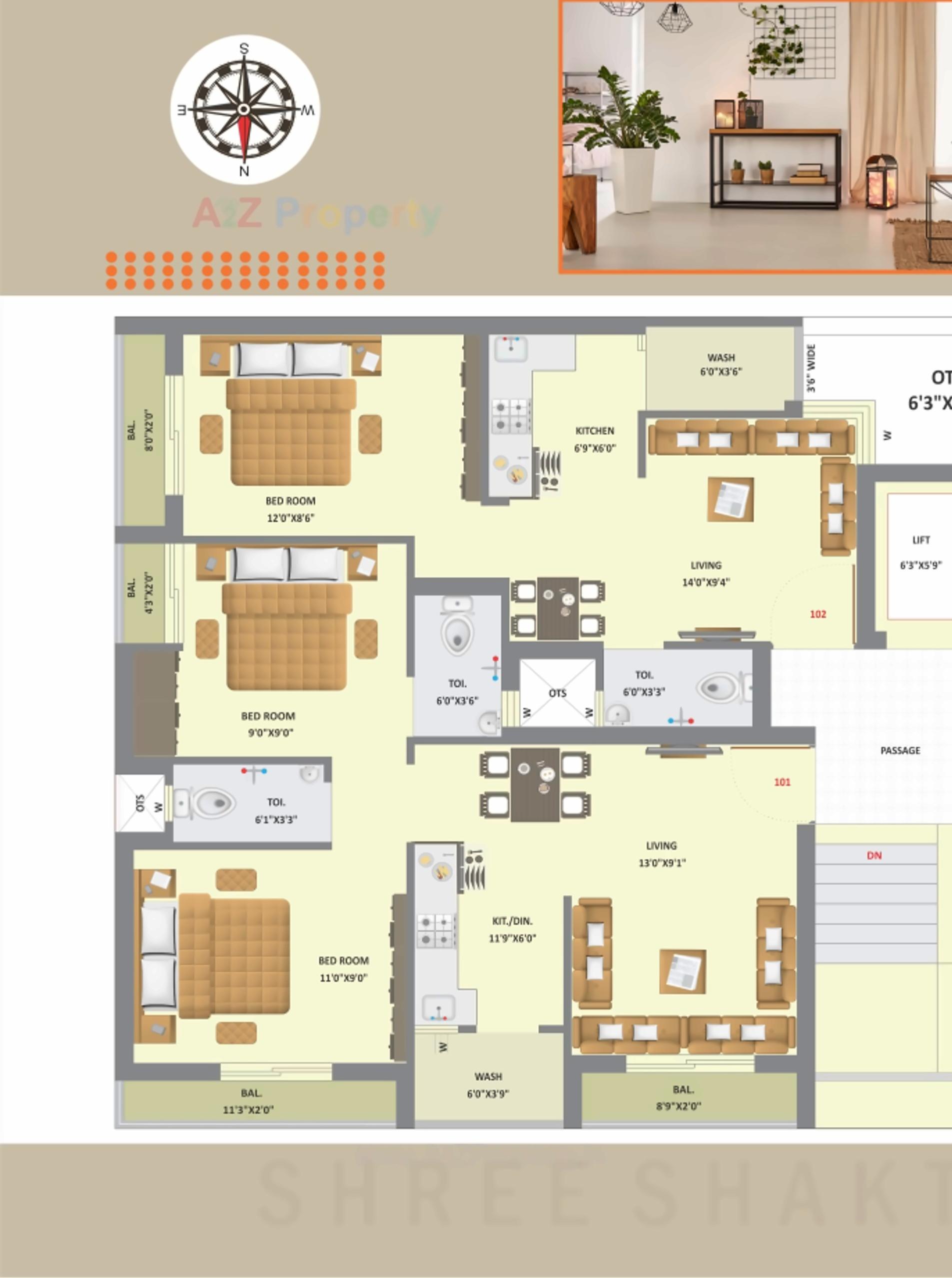 Layout of real estate project Shree Shakti Residency located at Ghanteshwar, Rajkot, Gujarat