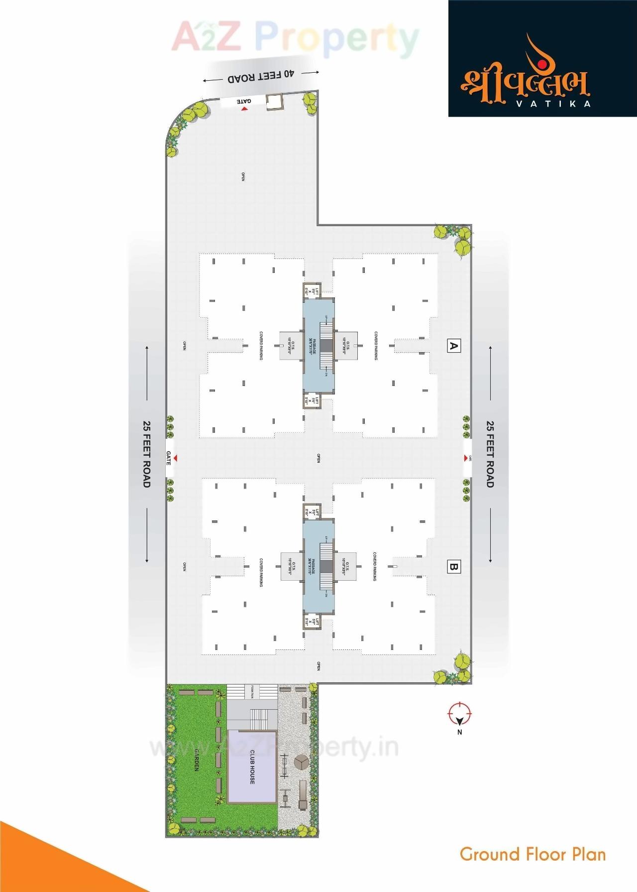 Layout of real estate project Shree Vallabh Vatika located at Mavdi, Rajkot, Gujarat