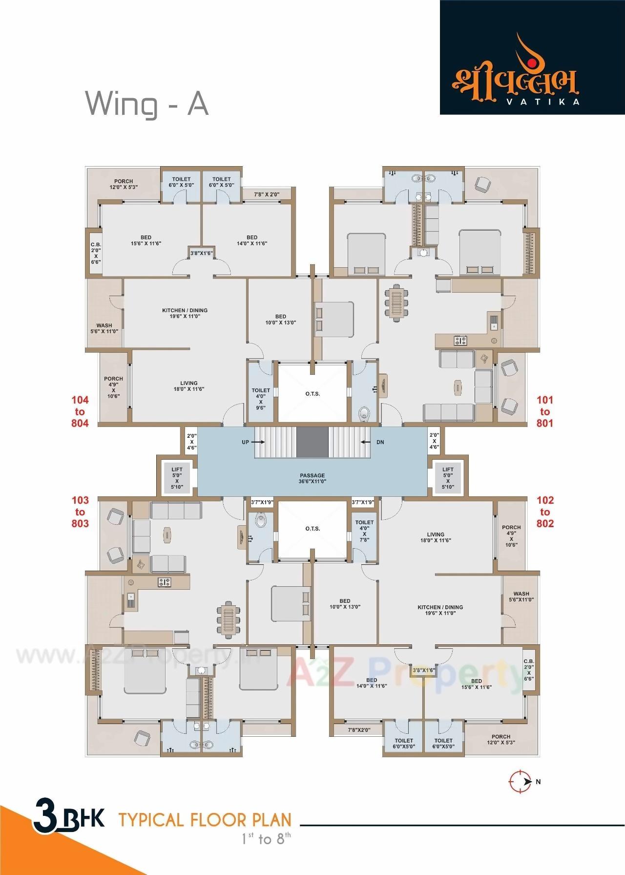 Layout of real estate project Shree Vallabh Vatika located at Mavdi, Rajkot, Gujarat