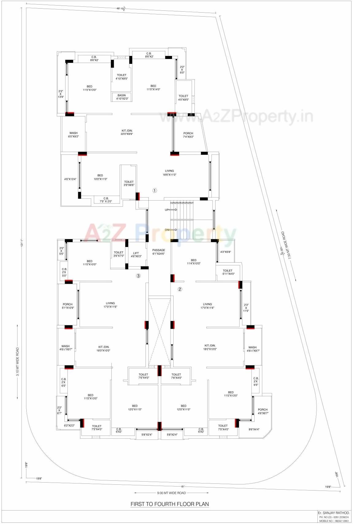 Layout of real estate project Shree Vallabh located at Raiya, Rajkot, Gujarat