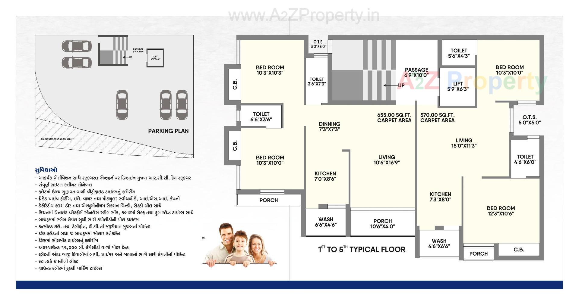 Layout of real estate project Shreeji Avenue located at Rajkot, Rajkot, Gujarat