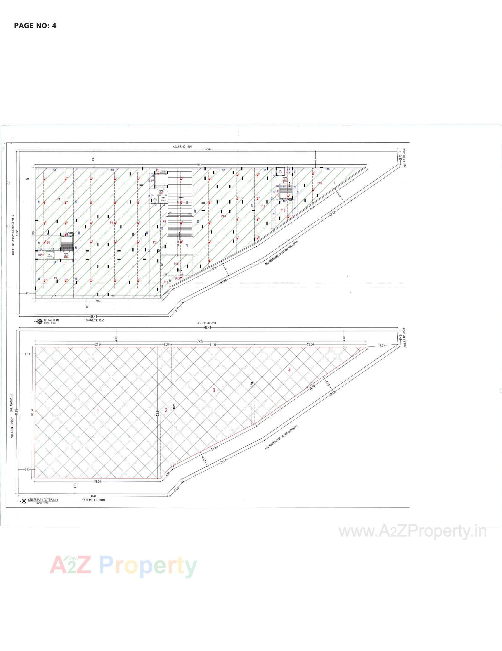 Layout of real estate project Shreeji Avenue located at Rajkot, Rajkot, Gujarat