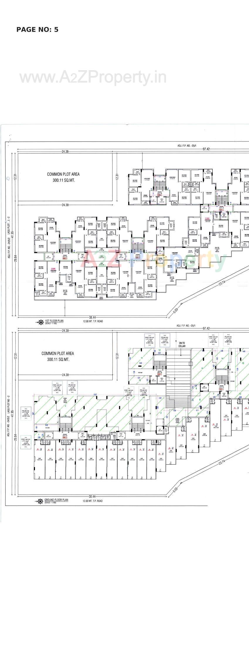 Layout of real estate project Shreeji Avenue located at Rajkot, Rajkot, Gujarat