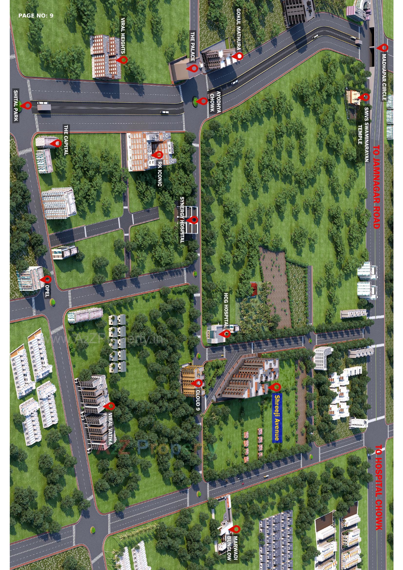 3D Elevation of real estate project Shreeji Avenue located at Rajkot, Rajkot, Gujarat