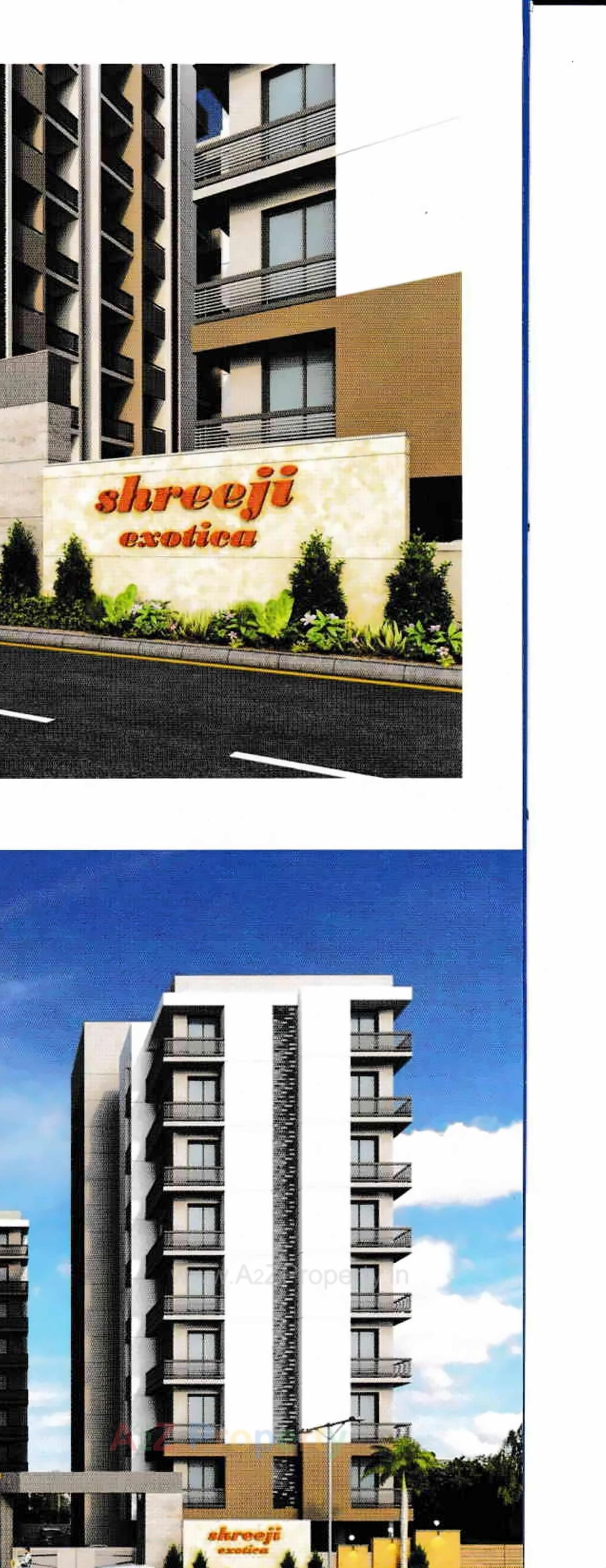 3D Elevation of real estate project Shreeji Exotica located at Mavdi, Rajkot, Gujarat