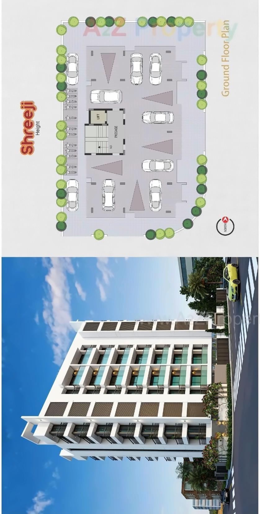 Layout of real estate project Shreeji Height located at Mavdi, Rajkot, Gujarat