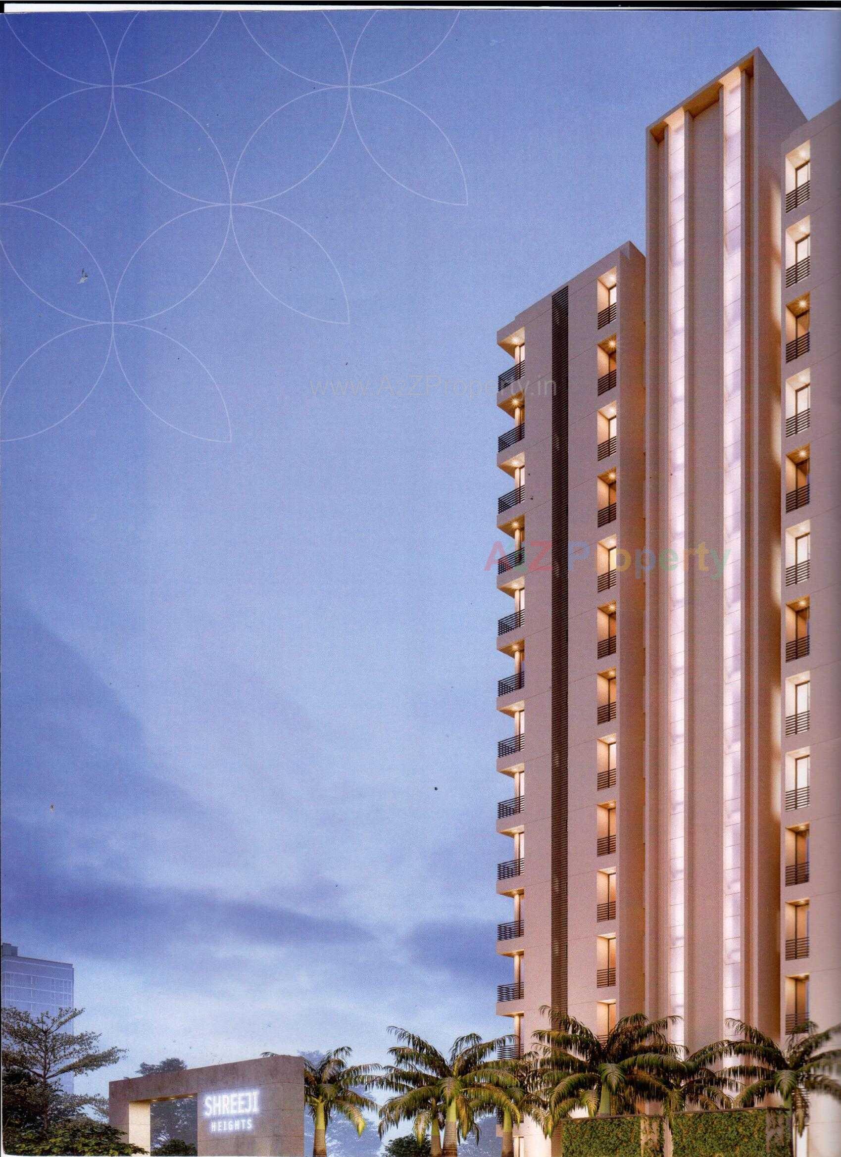 3D Elevation of real estate project Shreeji Heights located at Kangashiyali, Rajkot, Gujarat