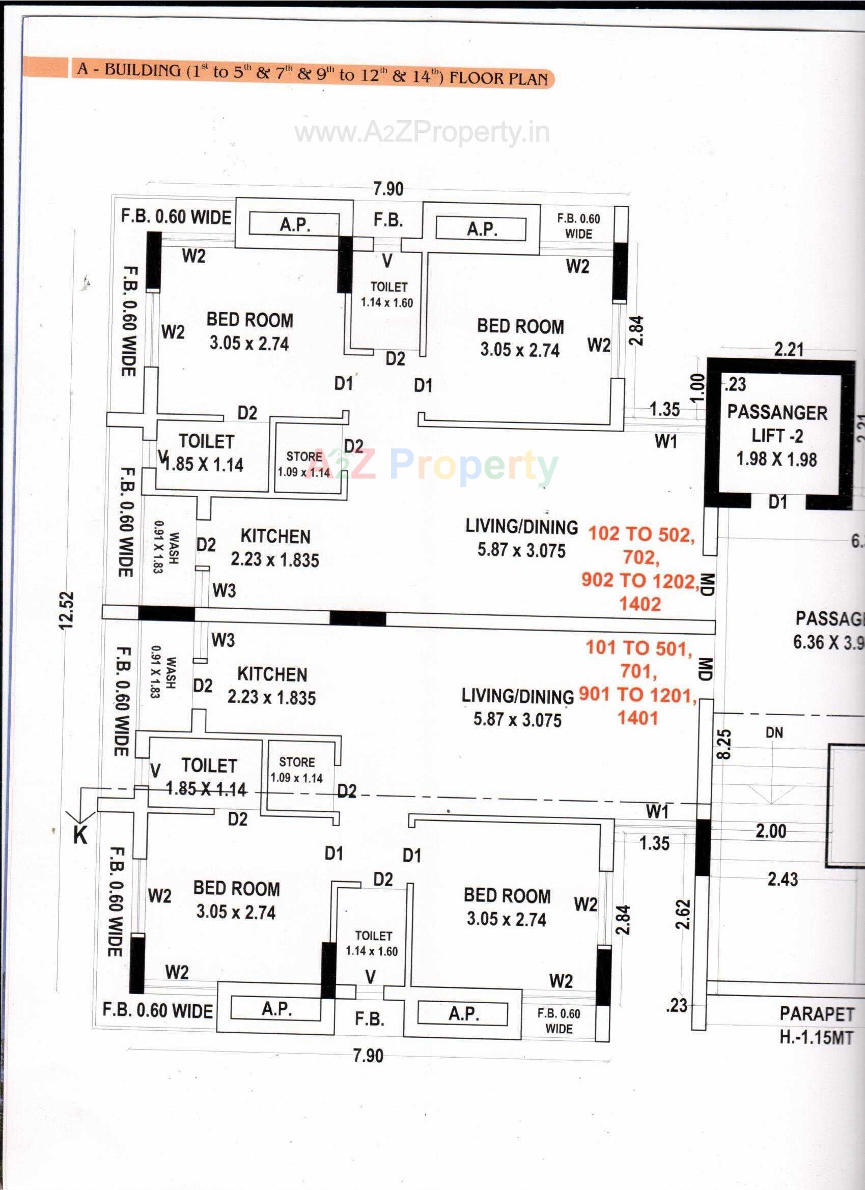 Layout of real estate project Shreeji Heights located at Kangashiyali, Rajkot, Gujarat