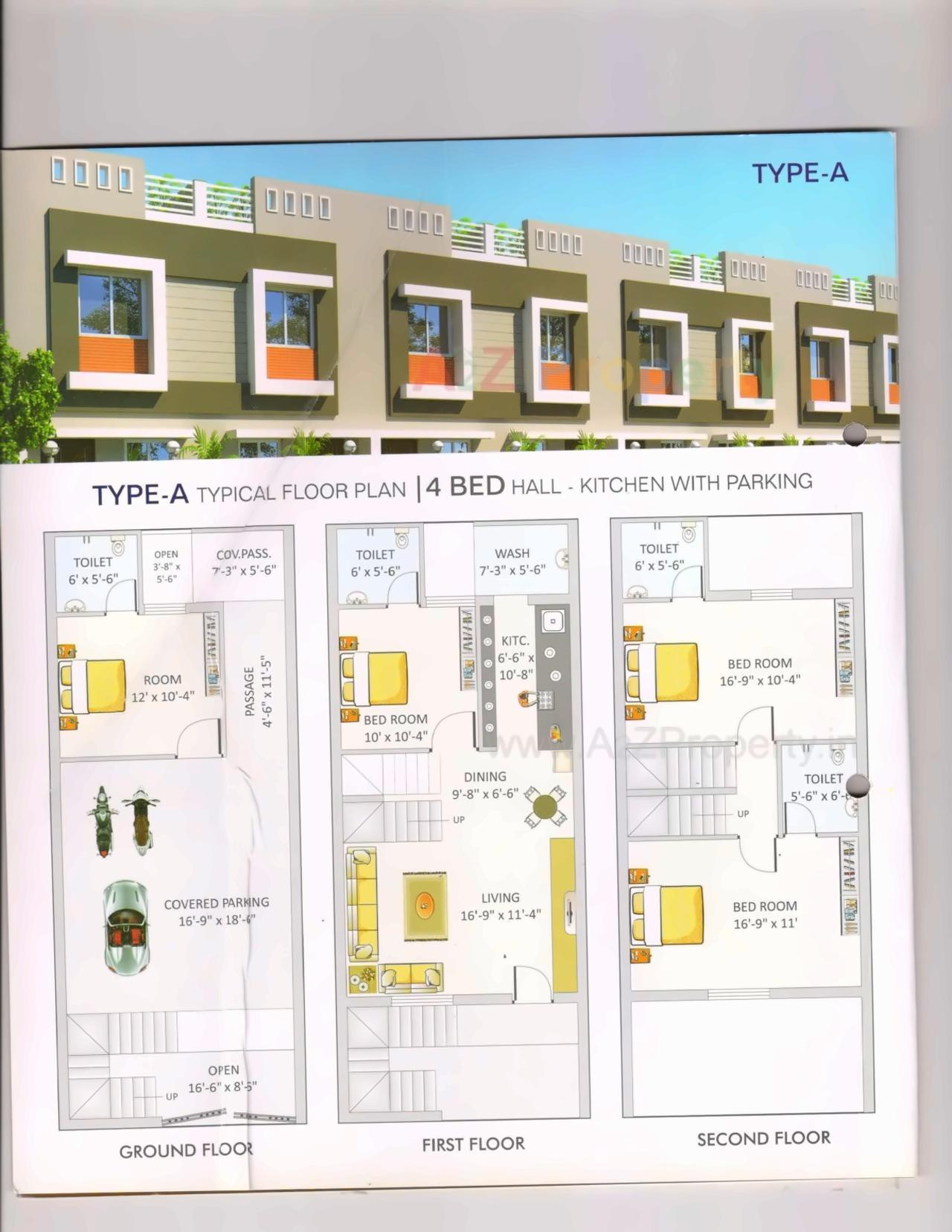 Layout of real estate project Shreeji Residensy located at Vavadi, Rajkot, Gujarat