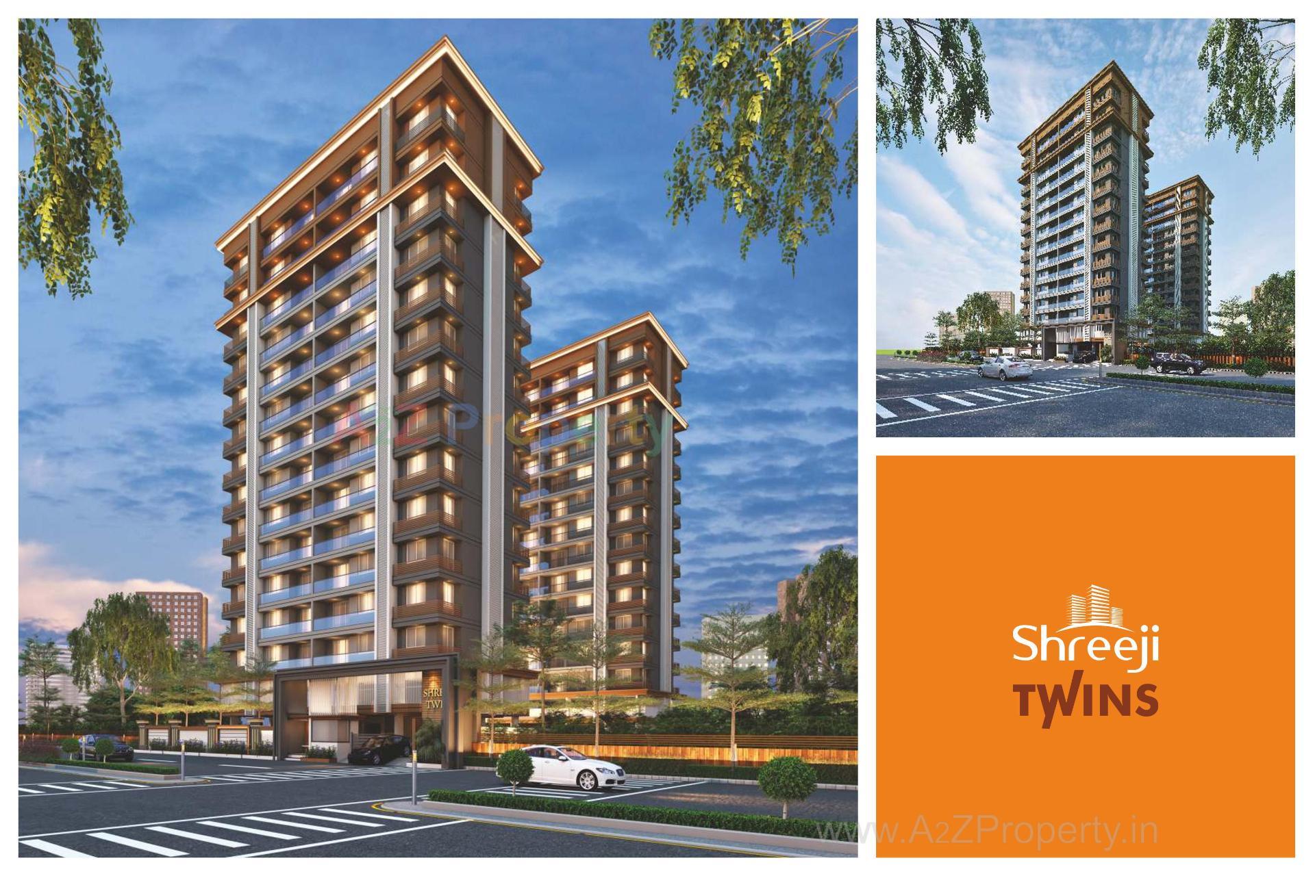 3D Elevation of real estate project Shreeji Twins located at Mavdi, Rajkot, Gujarat