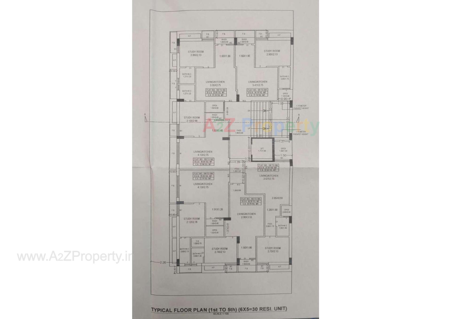 Layout of real estate project Shreemad Onyx located at Ghanteshwar, Rajkot, Gujarat