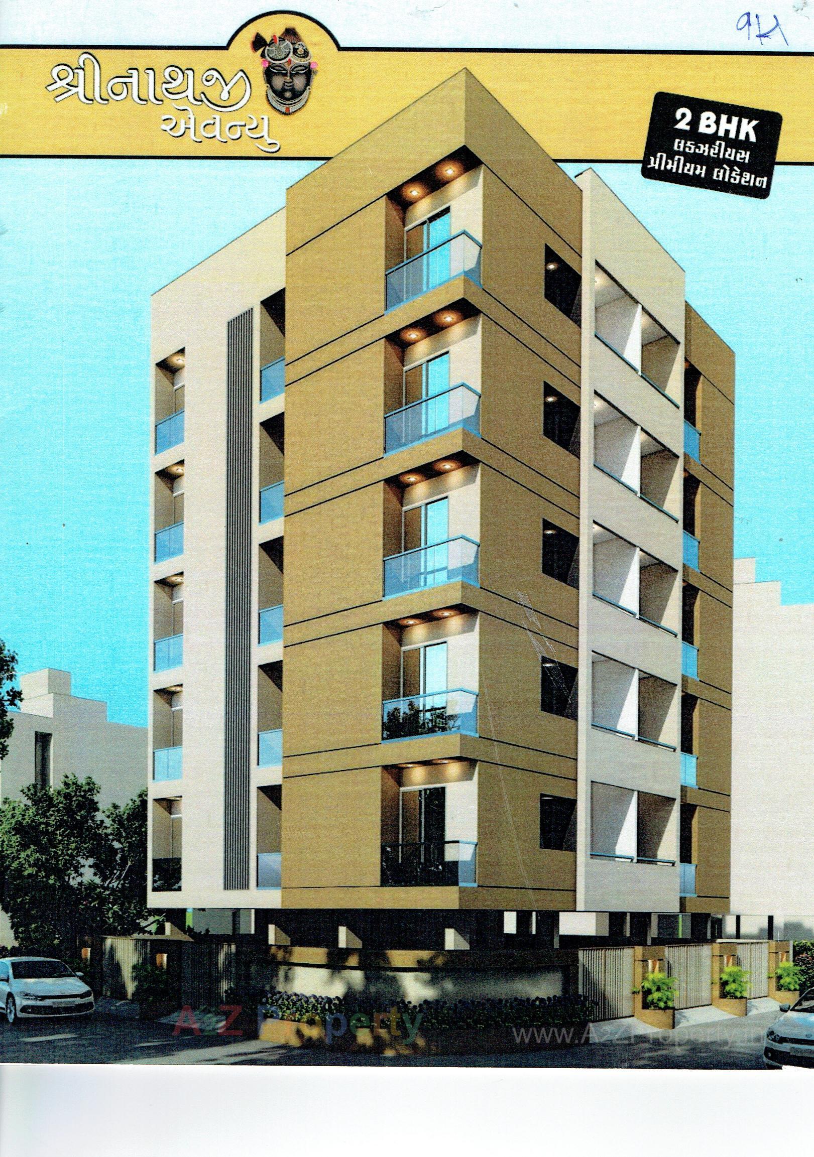 3D Elevation of real estate project Shreenathji Avenue located at Rajkot, Rajkot, Gujarat