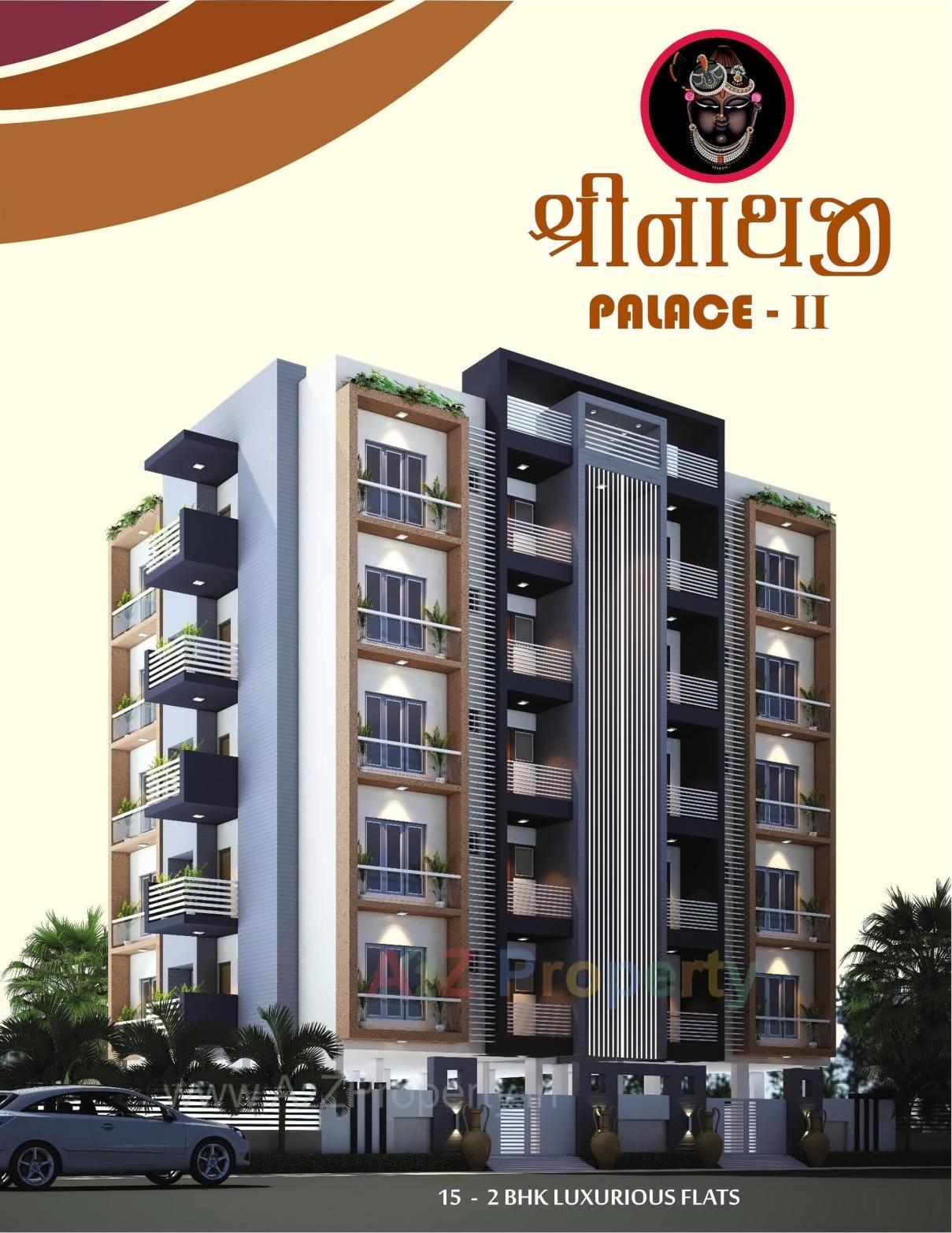 3D Elevation of real estate project Shreenathji Palace Ii located at Raiya, Rajkot, Gujarat