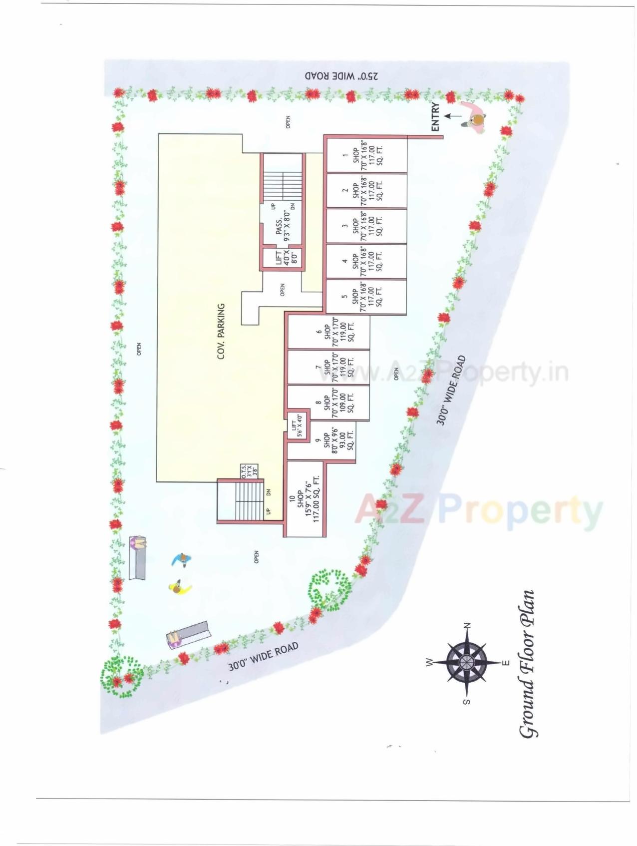 Layout of real estate project Shri Raj Complex located at Ratanpur, Rajkot, Gujarat