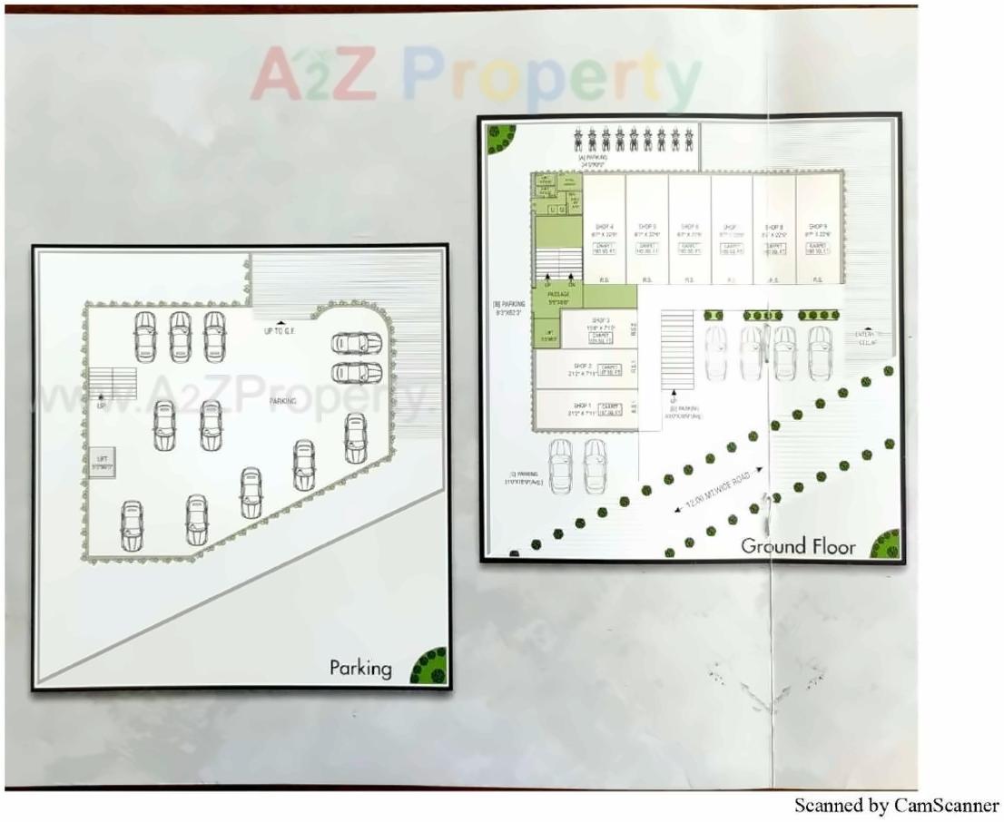 Layout of real estate project Shri Raj located at Mavdi, Rajkot, Gujarat