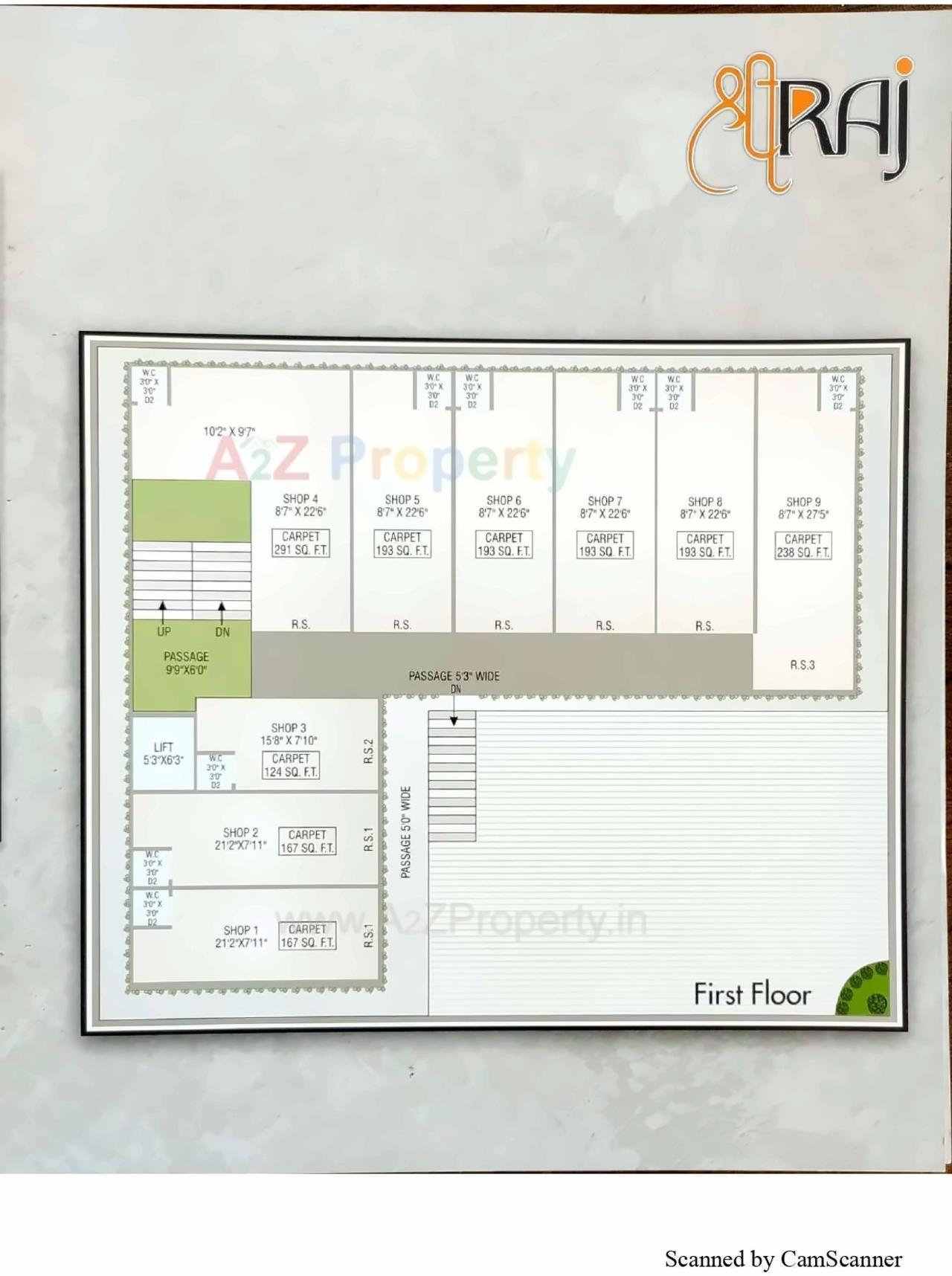 Layout of real estate project Shri Raj located at Mavdi, Rajkot, Gujarat