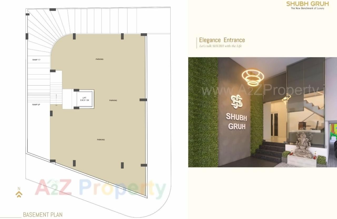 Layout of real estate project Shubh Gruh located at Raiya, Rajkot, Gujarat