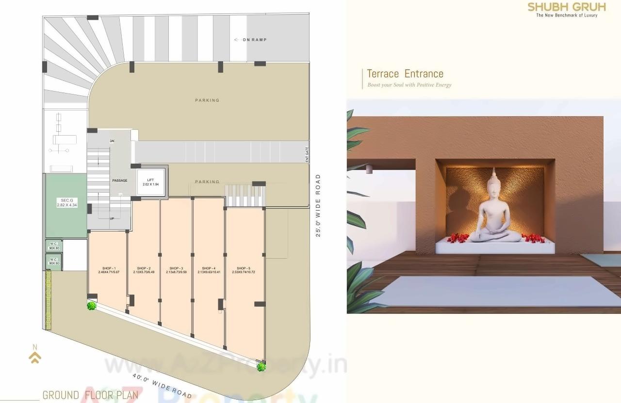 Layout of real estate project Shubh Gruh located at Raiya, Rajkot, Gujarat