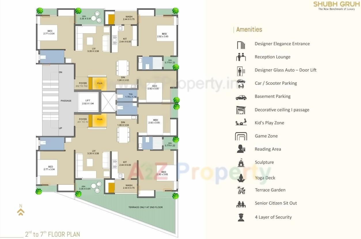 Layout of real estate project Shubh Gruh located at Raiya, Rajkot, Gujarat