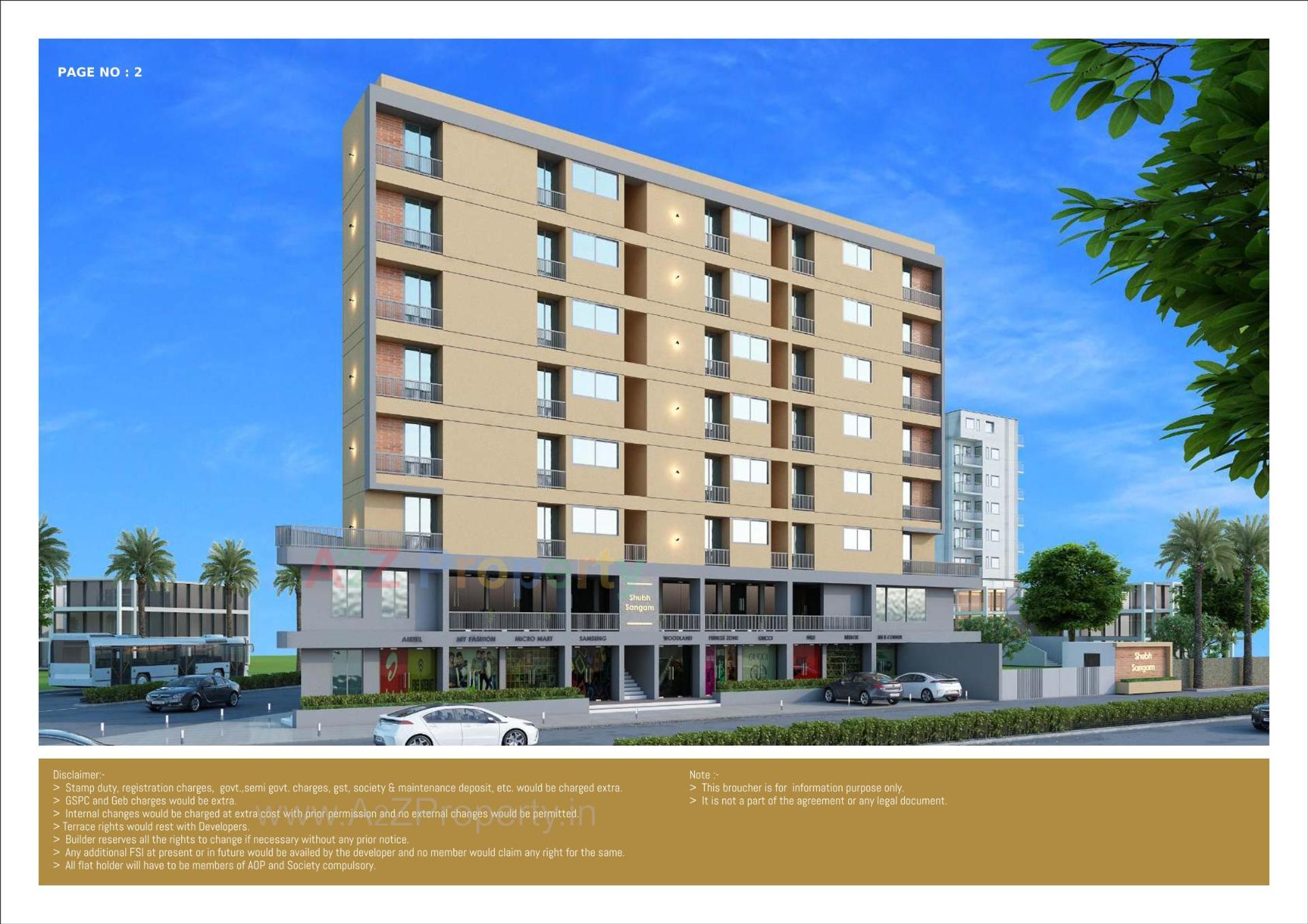 3D Elevation of real estate project Shubh Sangam located at Rajkot, Rajkot, Gujarat