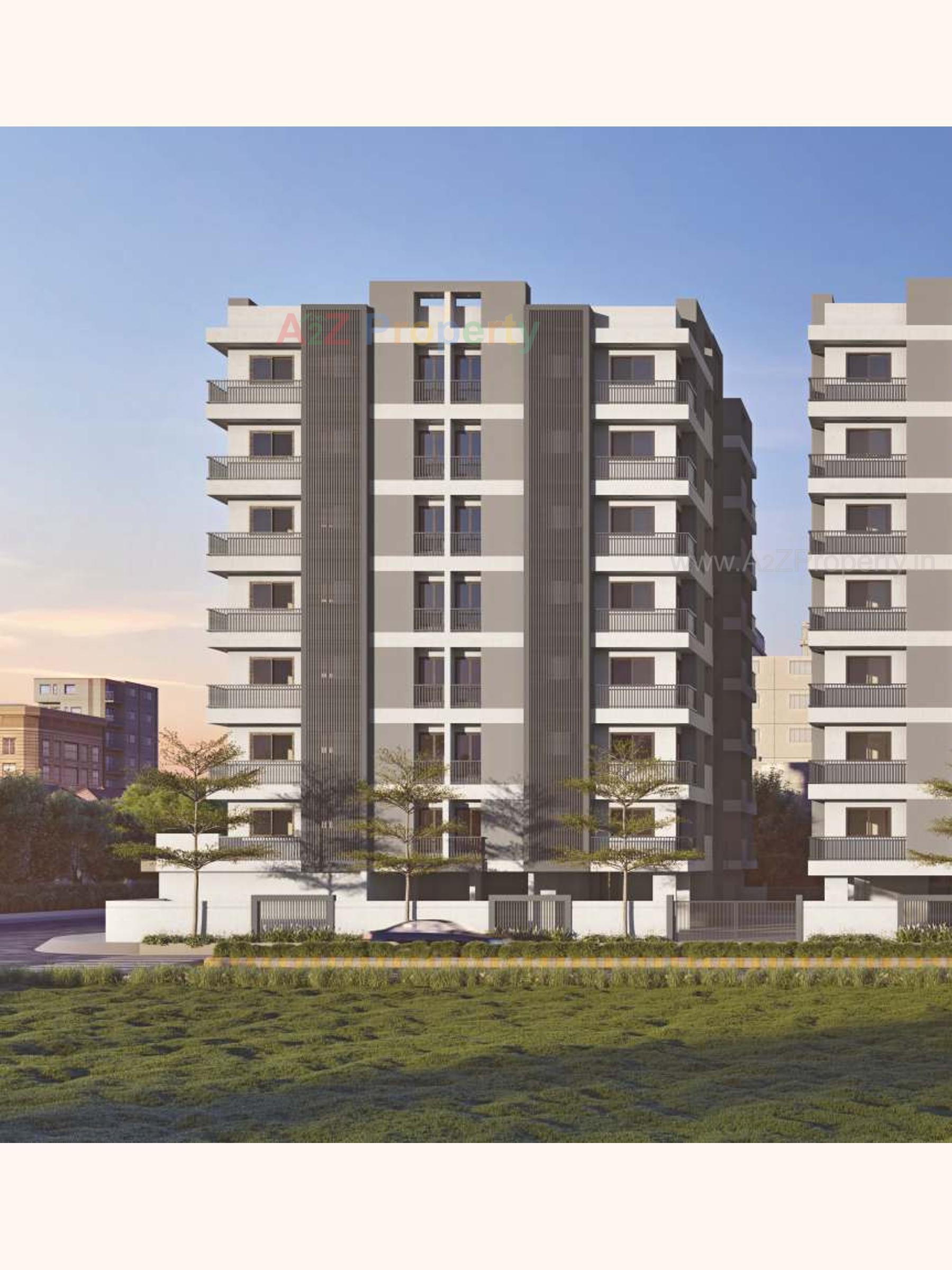 3D Elevation of real estate project Shubh Vatika located at Raiya, Rajkot, Gujarat