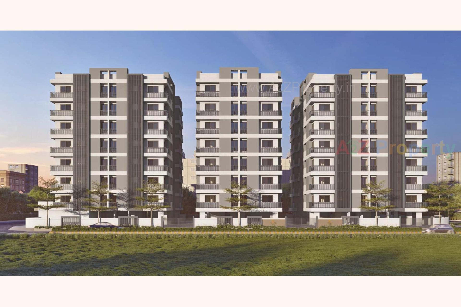 3D Elevation of real estate project Shubh Vatika located at Raiya, Rajkot, Gujarat