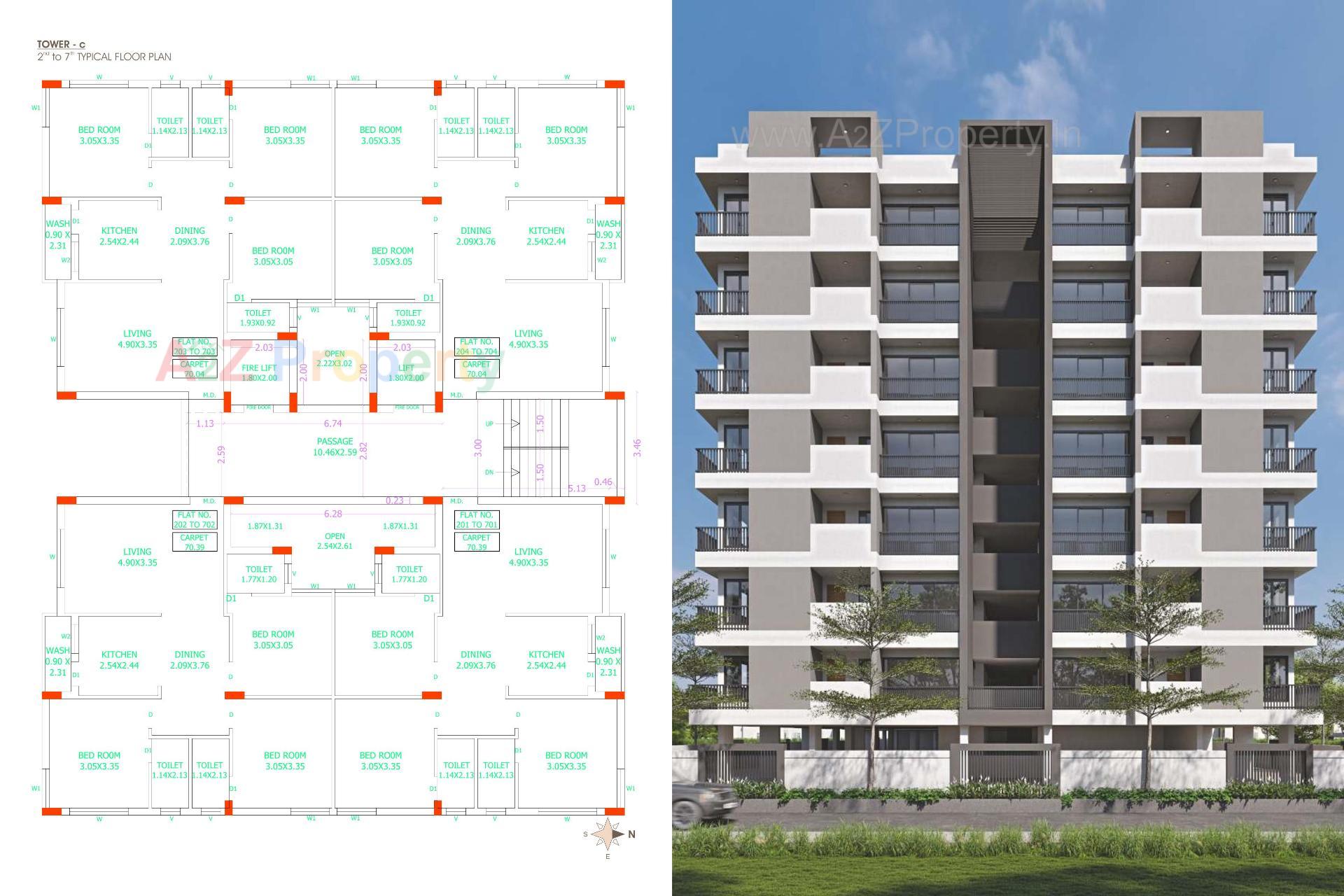 Layout of real estate project Shubh Vatika located at Raiya, Rajkot, Gujarat