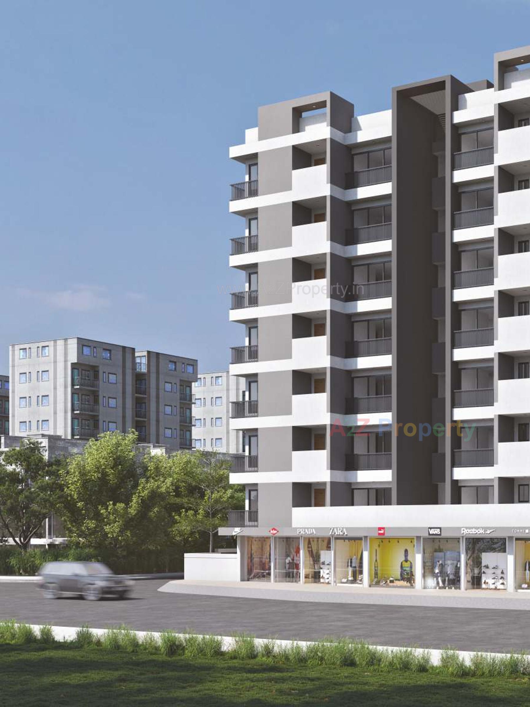 3D Elevation of real estate project Shubh Vatika located at Raiya, Rajkot, Gujarat